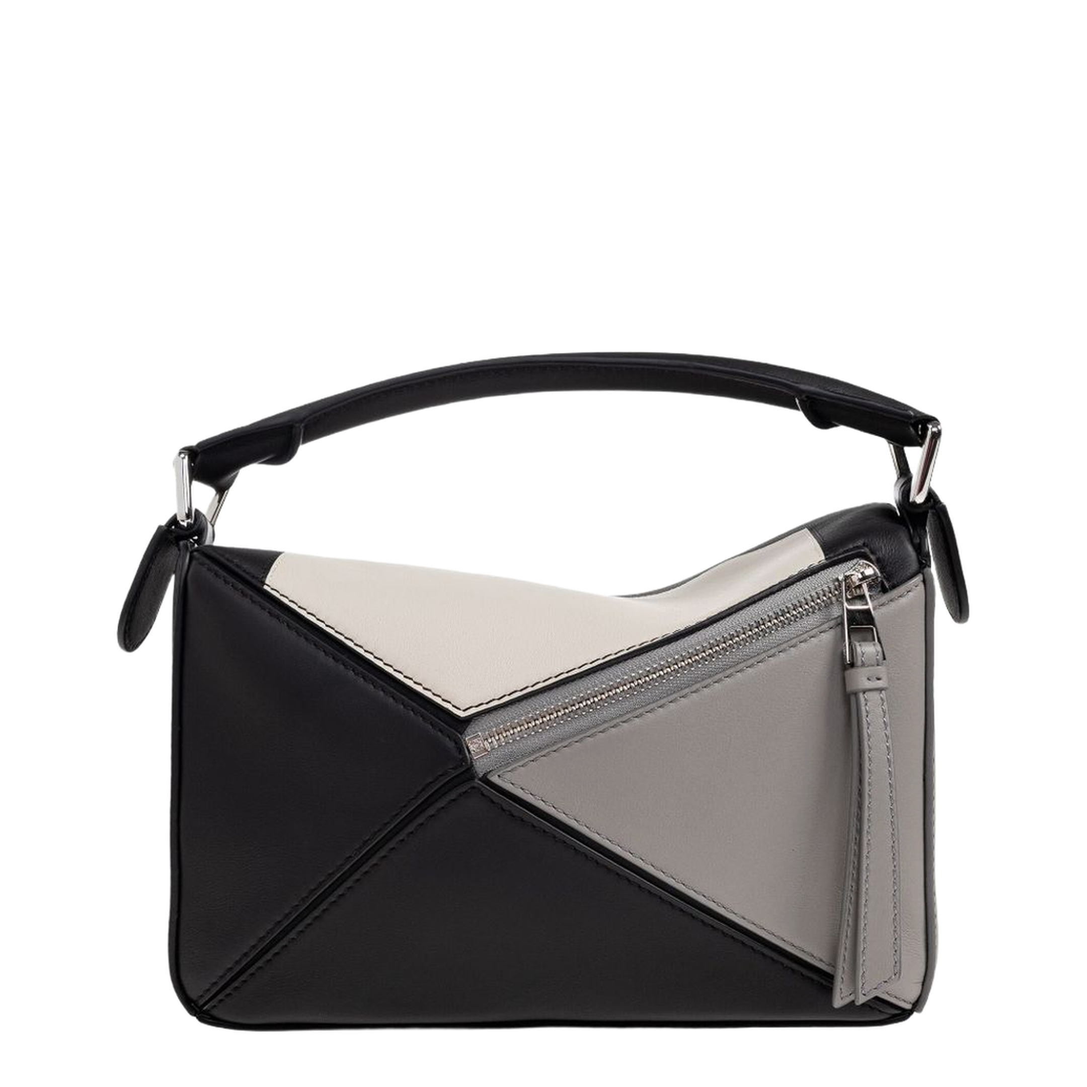 Puzzle Small Calfskin Shoulder Bags - Grey/Light Ghost