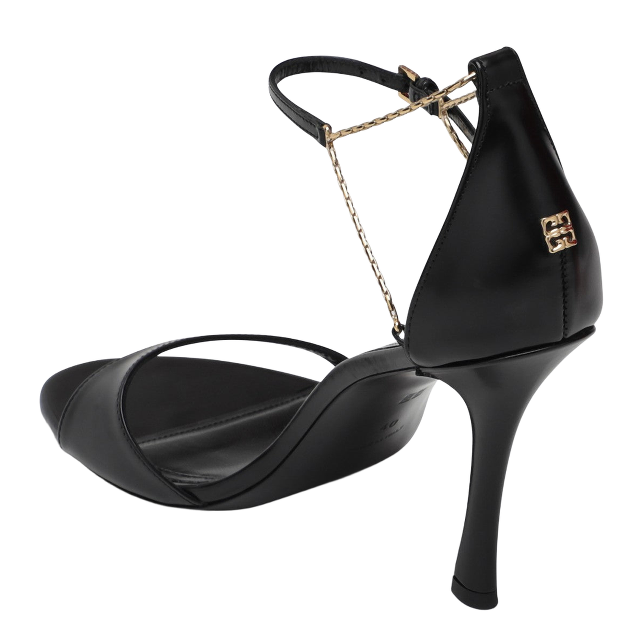 4G Liquid 95 Sandals in Black Leather