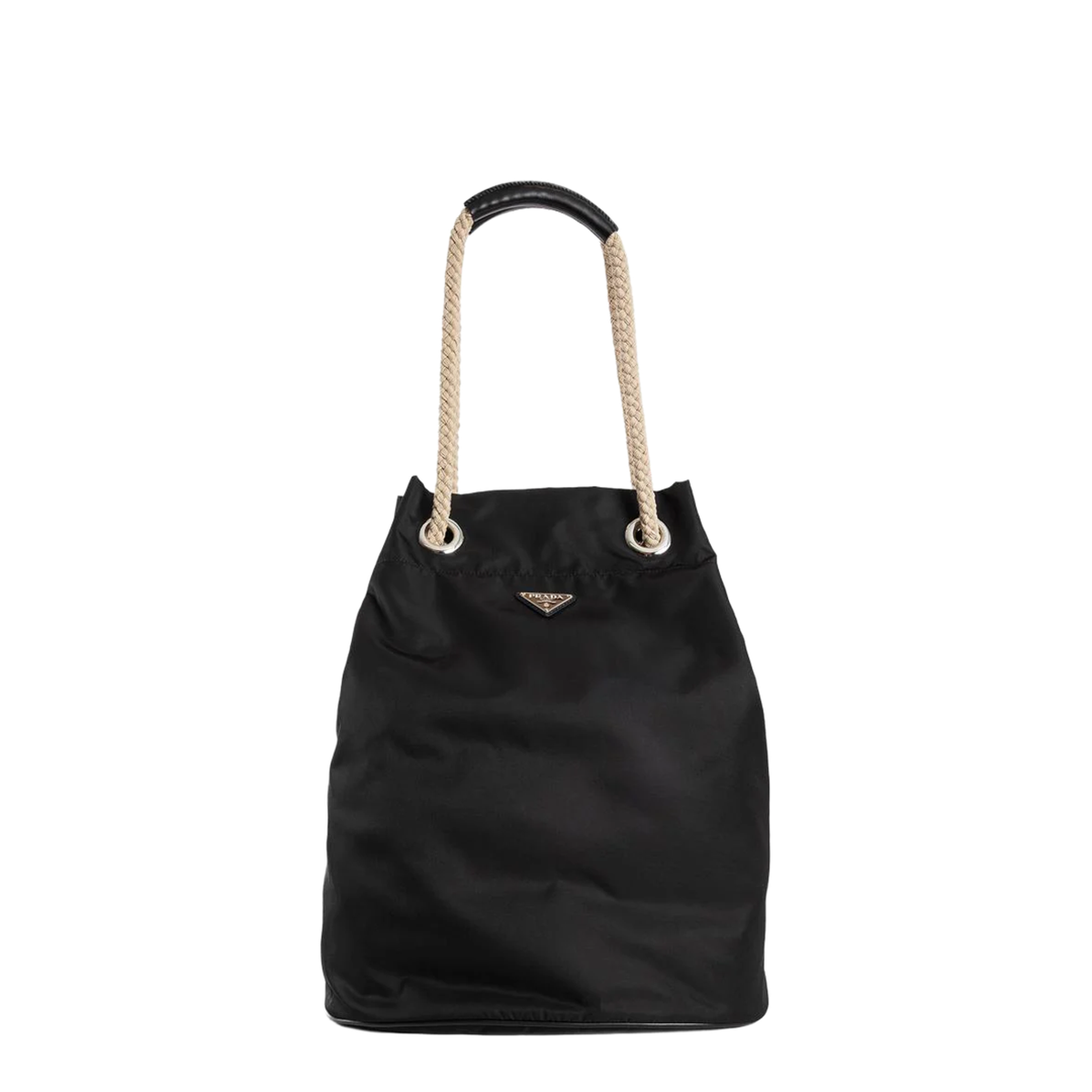 Black Re-Nylon Shopping Bag