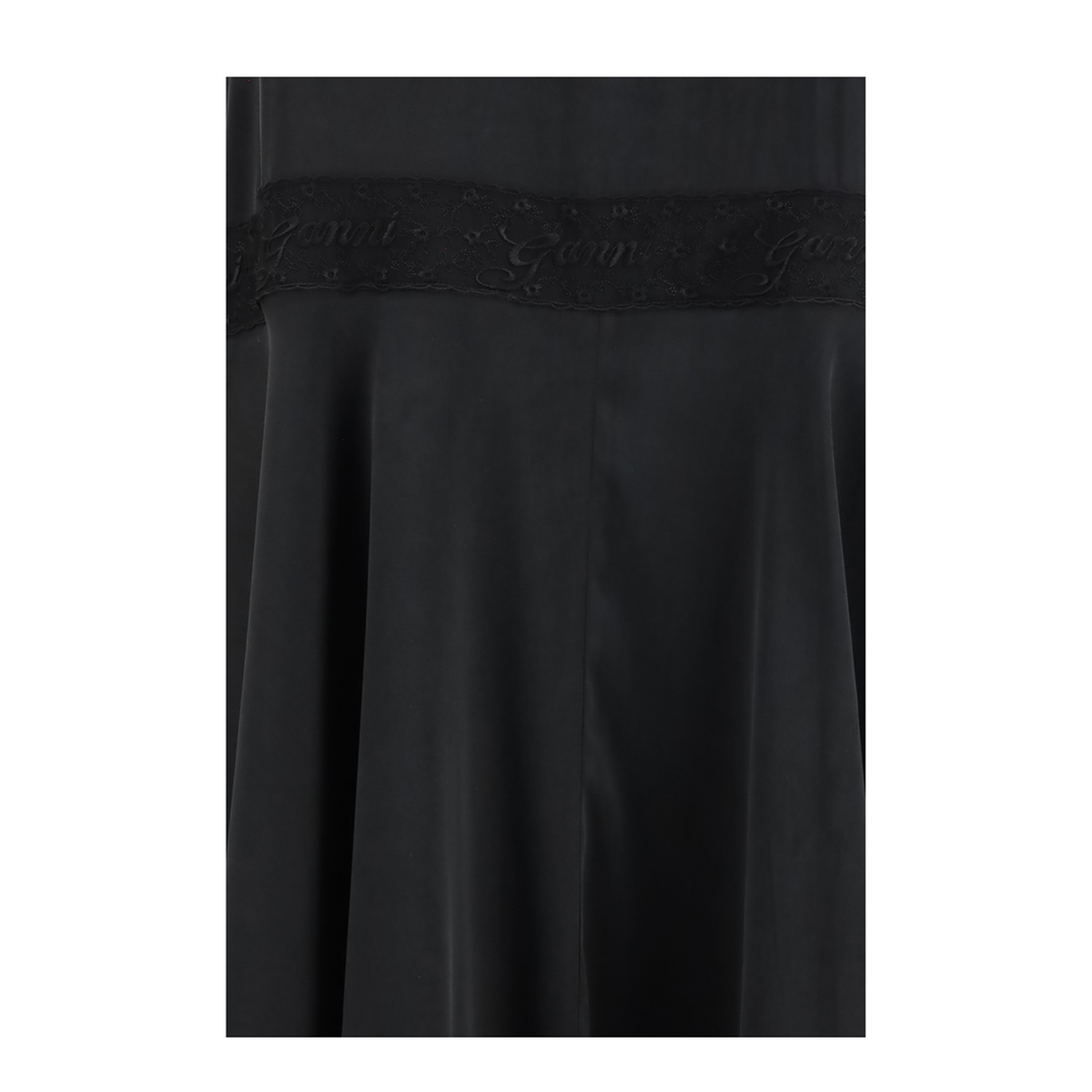 MAYFEYR - Ganni - Silk Maxi Dress With Lace Details - A1030668099