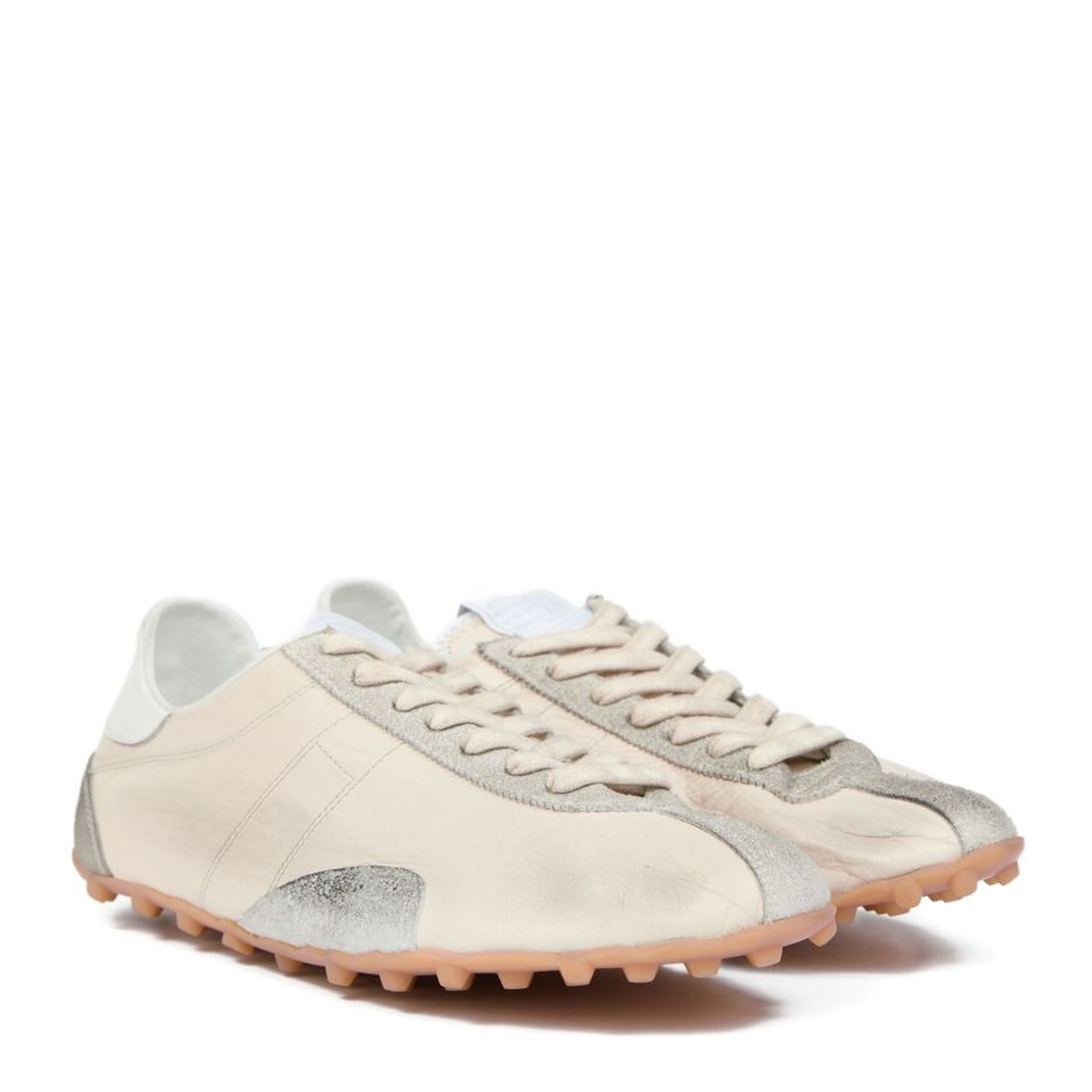 Sprinters Sneakers In Cream Leather And Vintage Suede