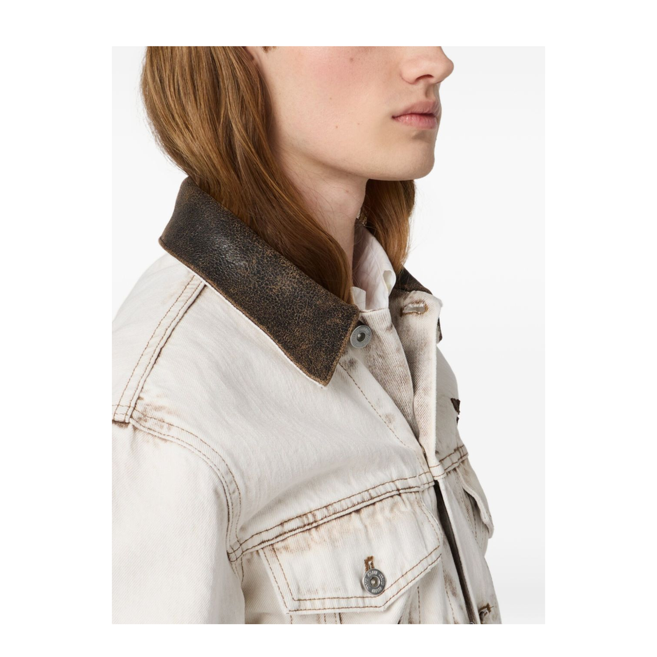 MAYFEYR - Miu Miu - Denim Bomber Jacket - GWB273183TF0009