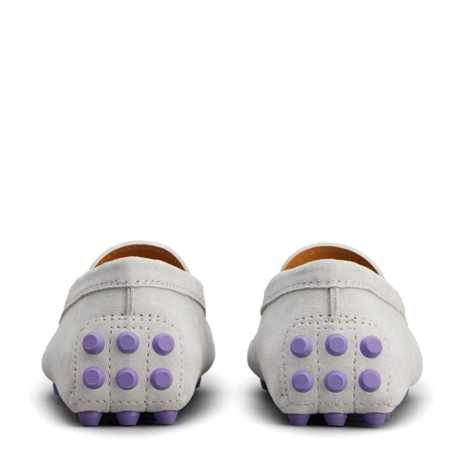 Gommino Logo-Debossed Loafers - Grey