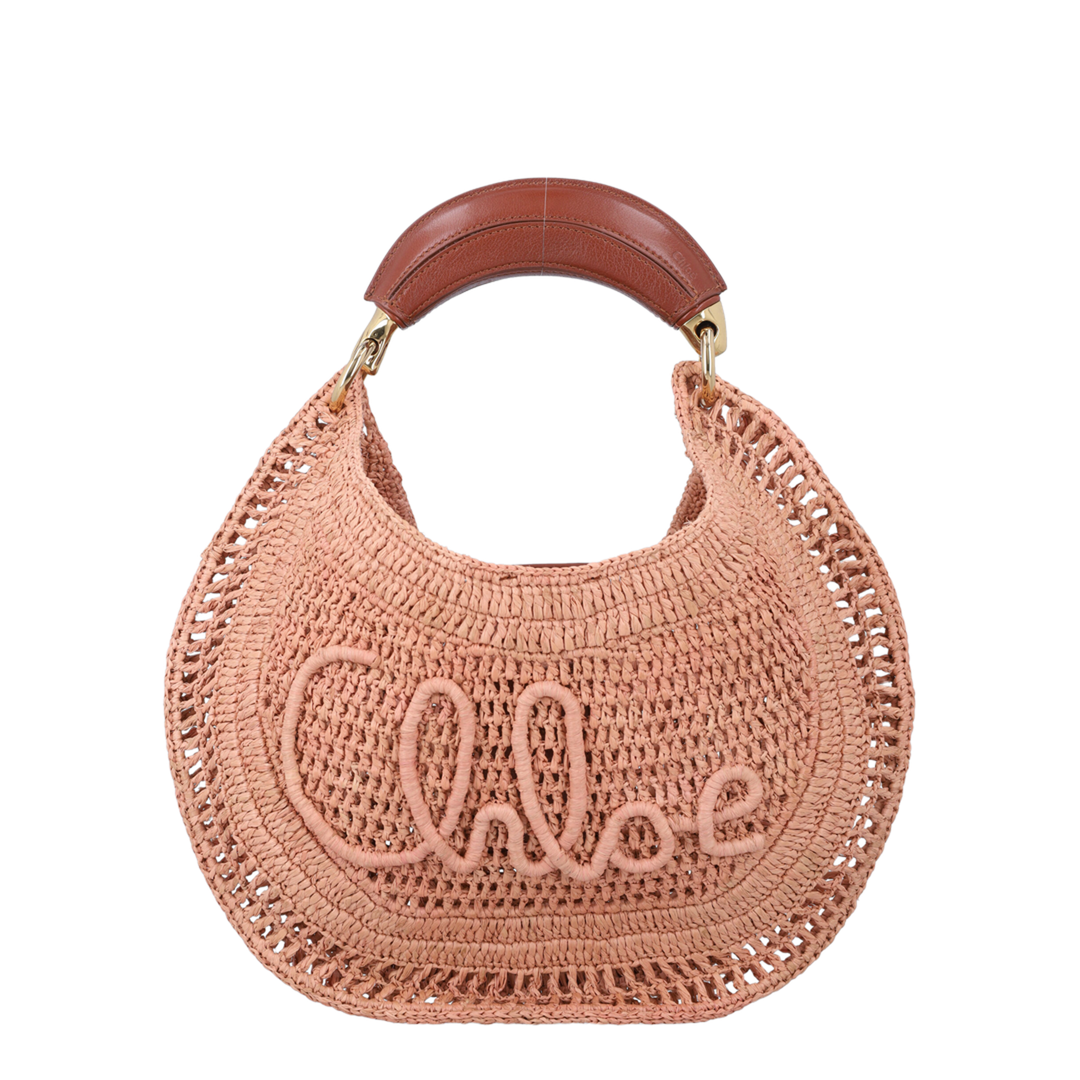 Summer Banana Raffia Hobo Bag - Summery Beige