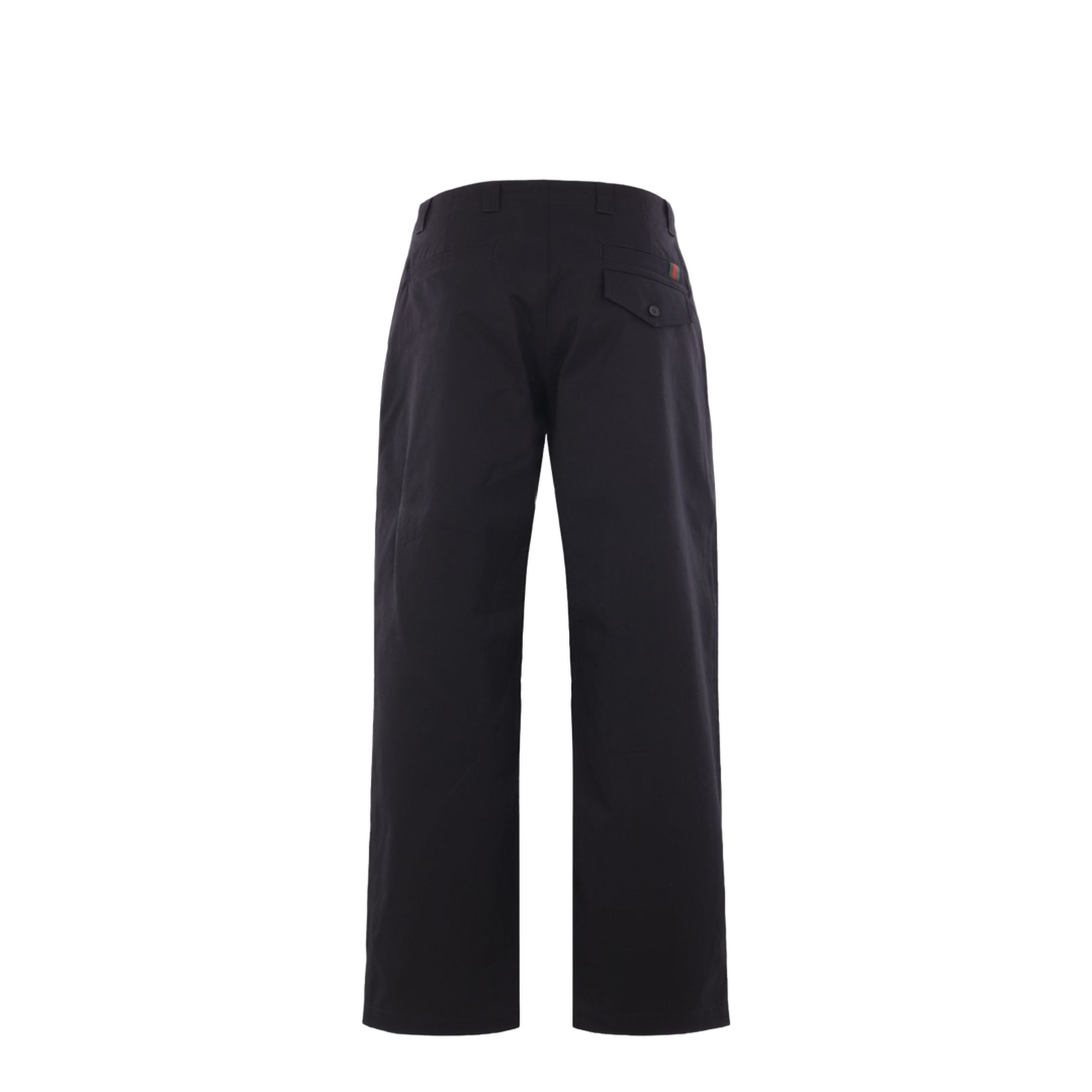 Cotton Twill Pant with Web Detail in Black