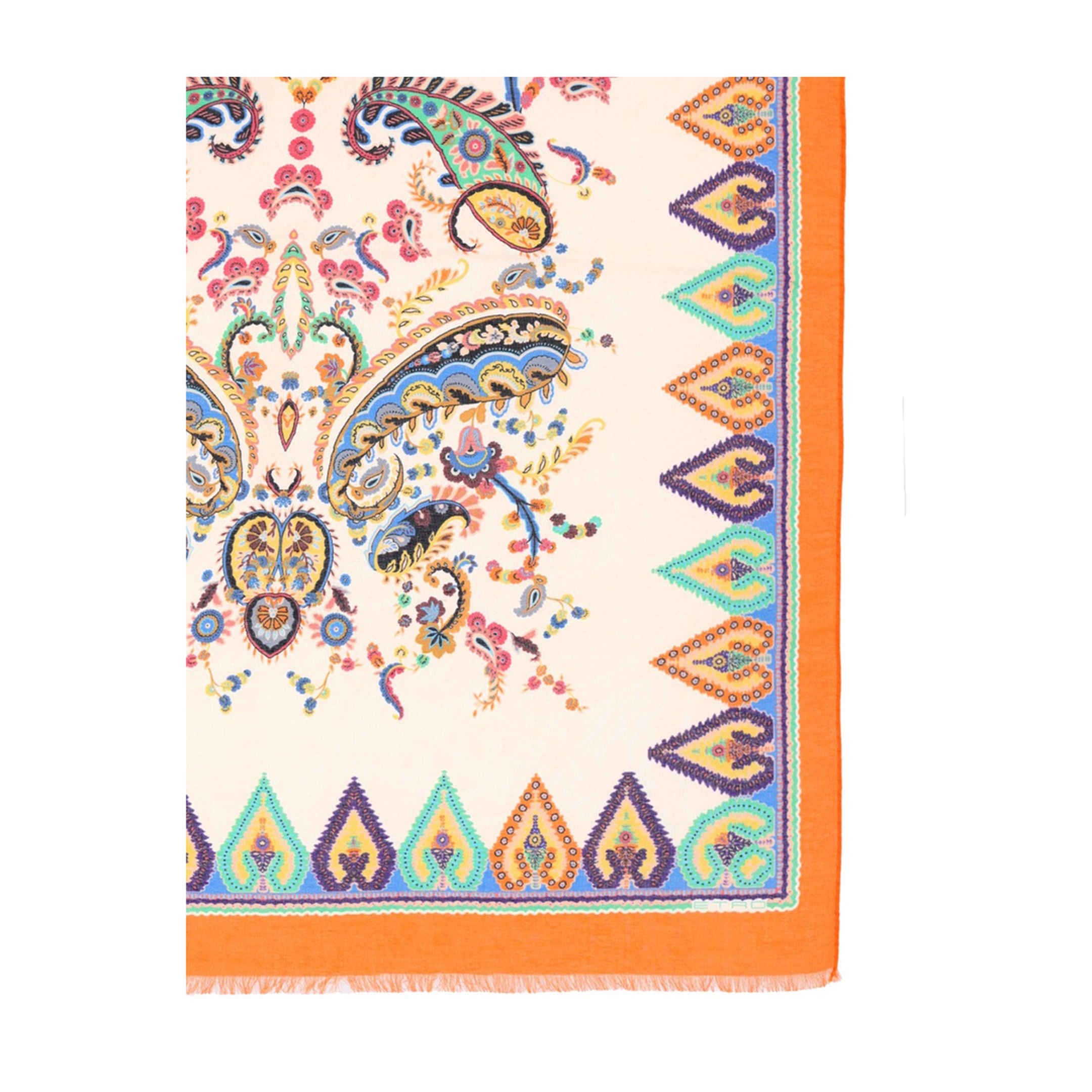 Scarf with Floral Paisley Pattern
