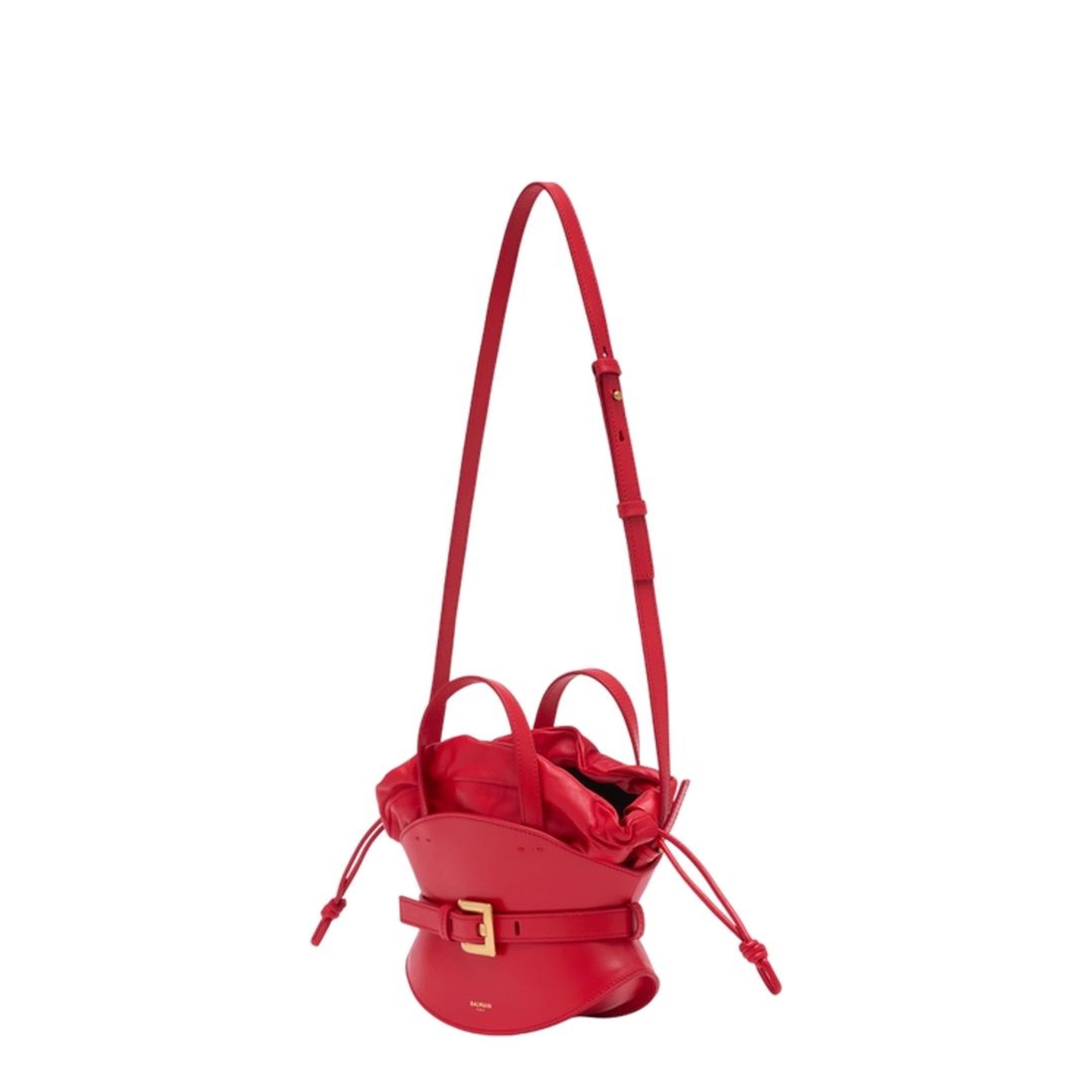 Shuffle Mini Shoulder Bag Leather Red