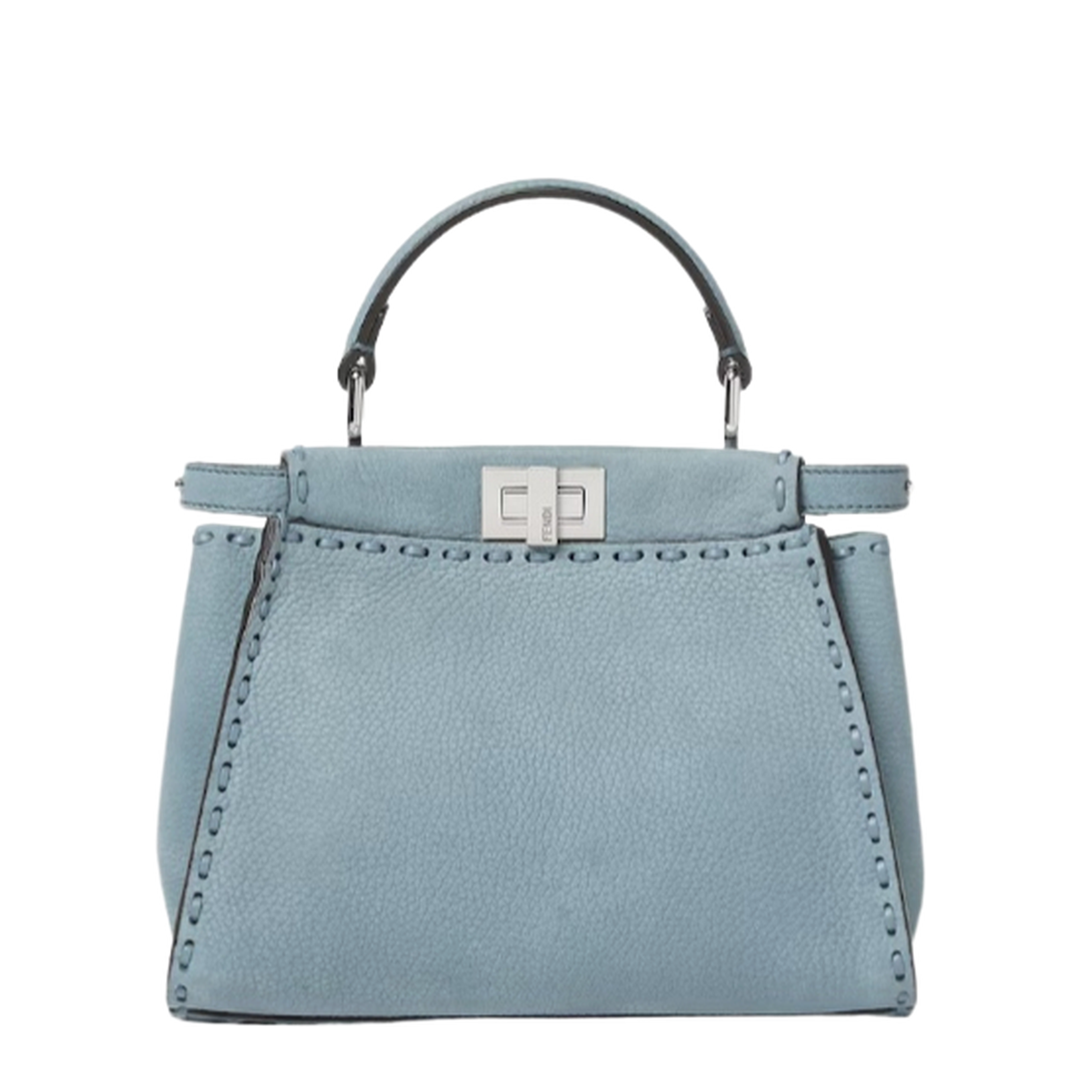 Peekaboo Mini Cuoio Romano Leather Light Blue
