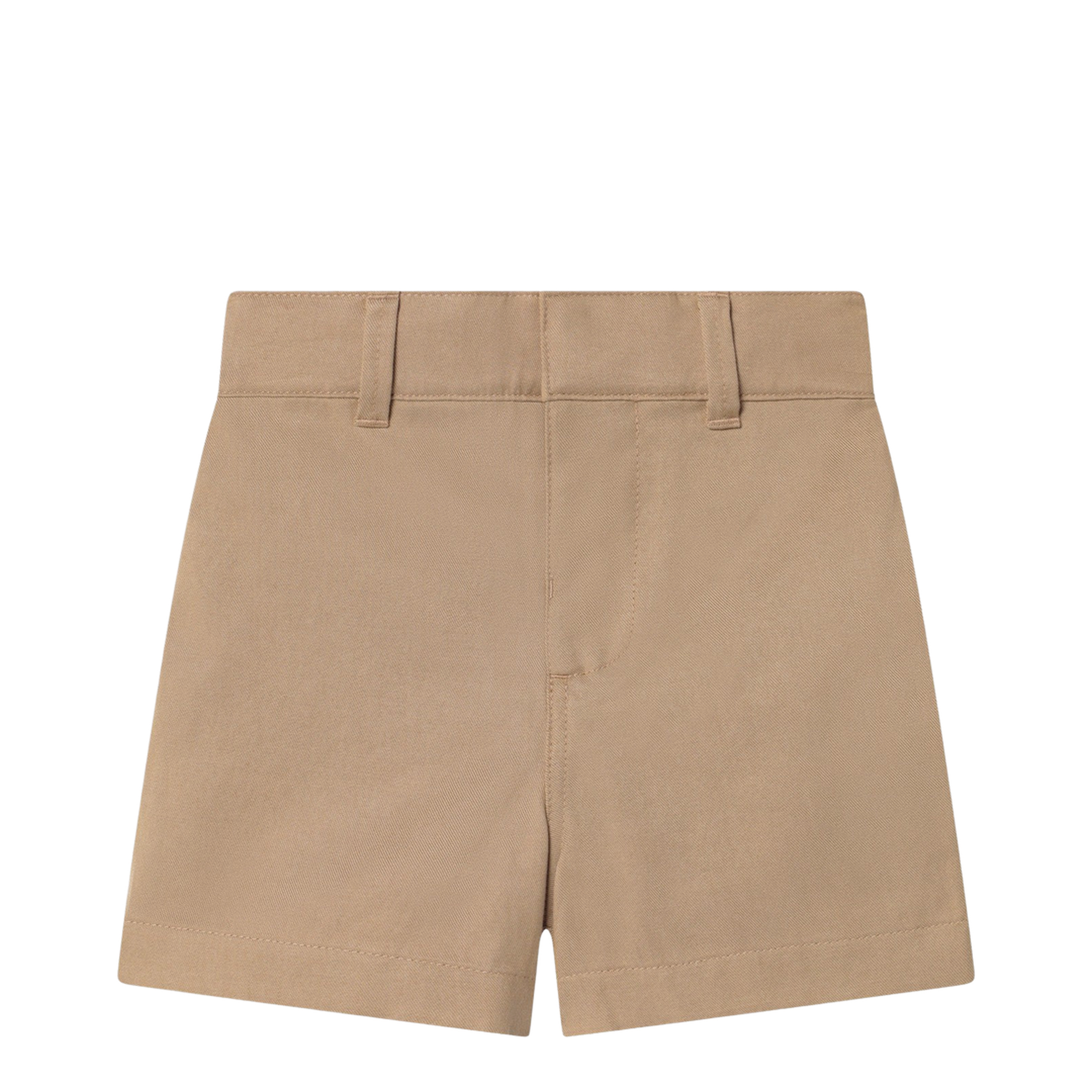 Beige Cotton Blend Shorts
