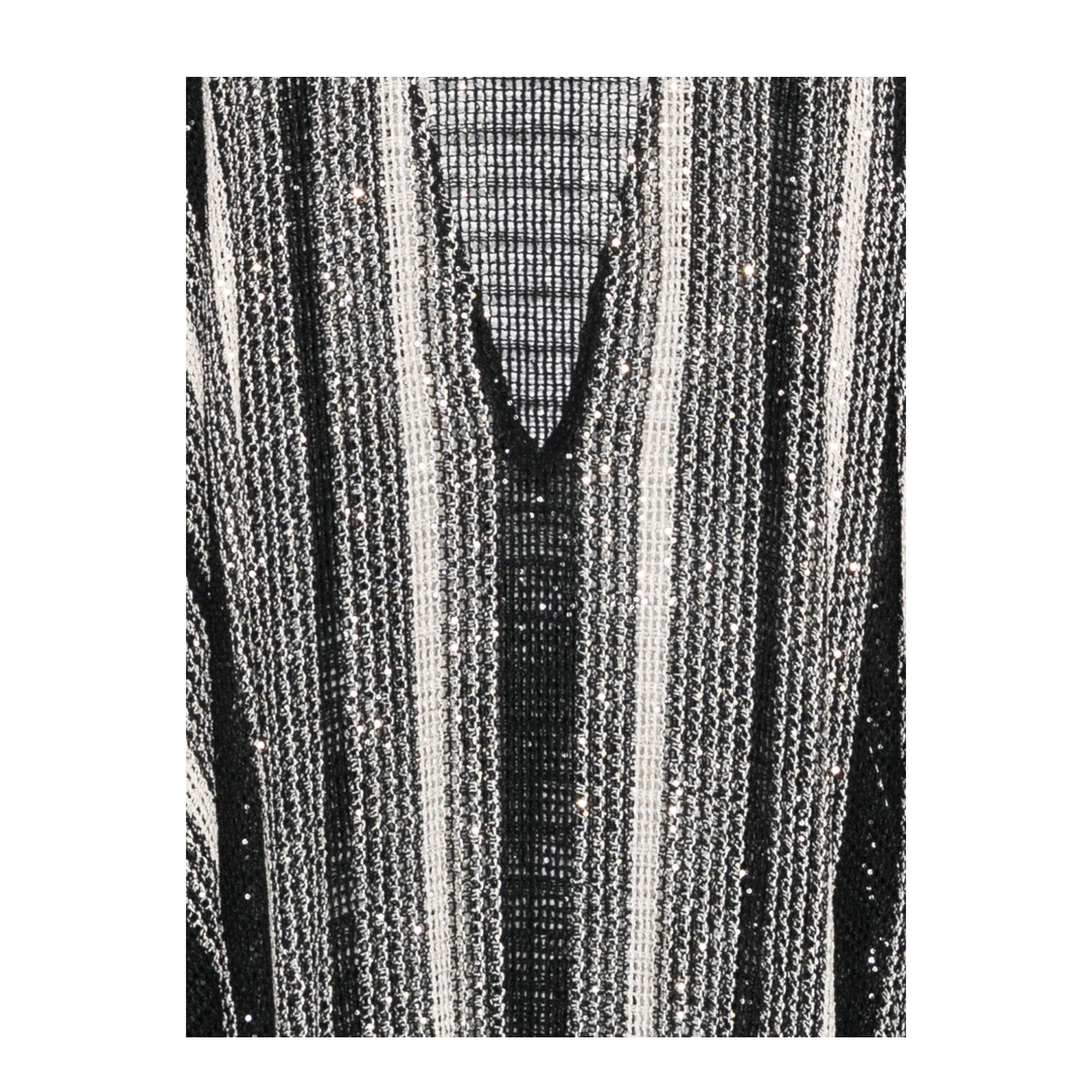 MAYFEYR - Missoni Beachwear - Long Mesh Caftan Cover-Up Black & White - MS26SQ2FBV00J7S91SR