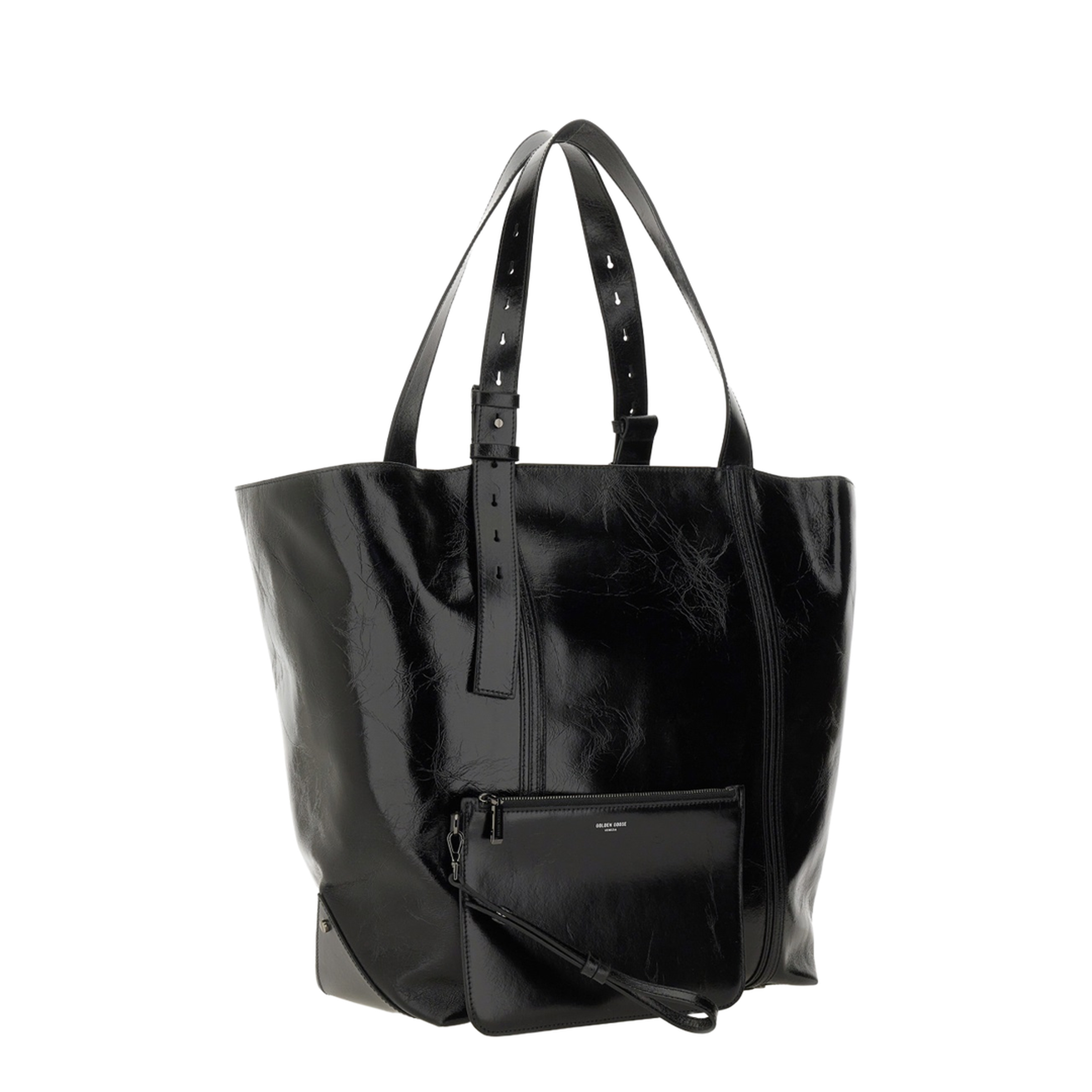 Glossy Leather Tote Bag