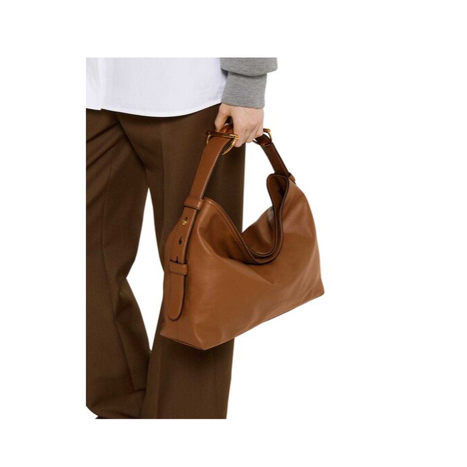 Beatrix Medium Tote Bag in Brown Leather