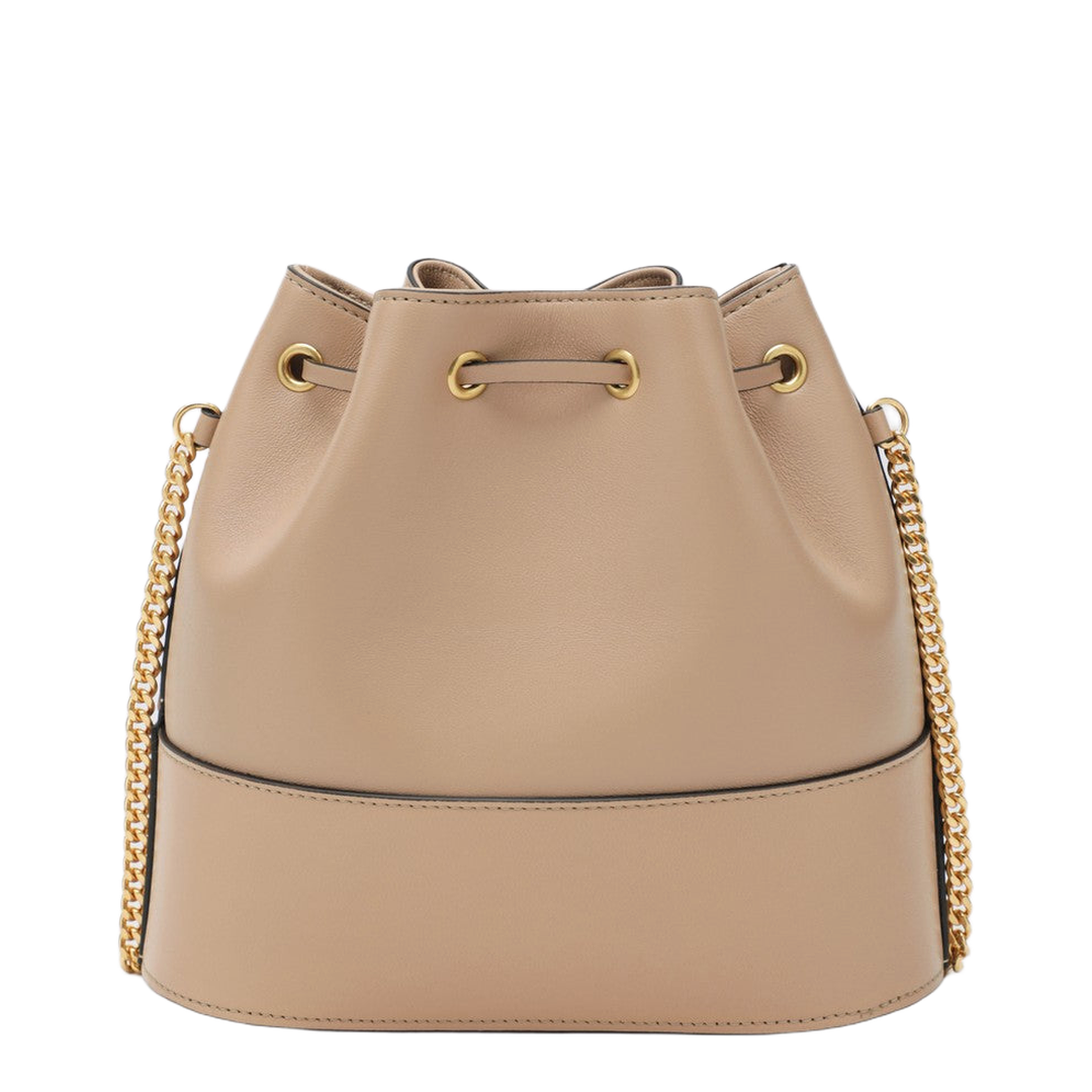 VLogo Signature Mini Nappa Lambskin Bucket Bag - Rose Sand