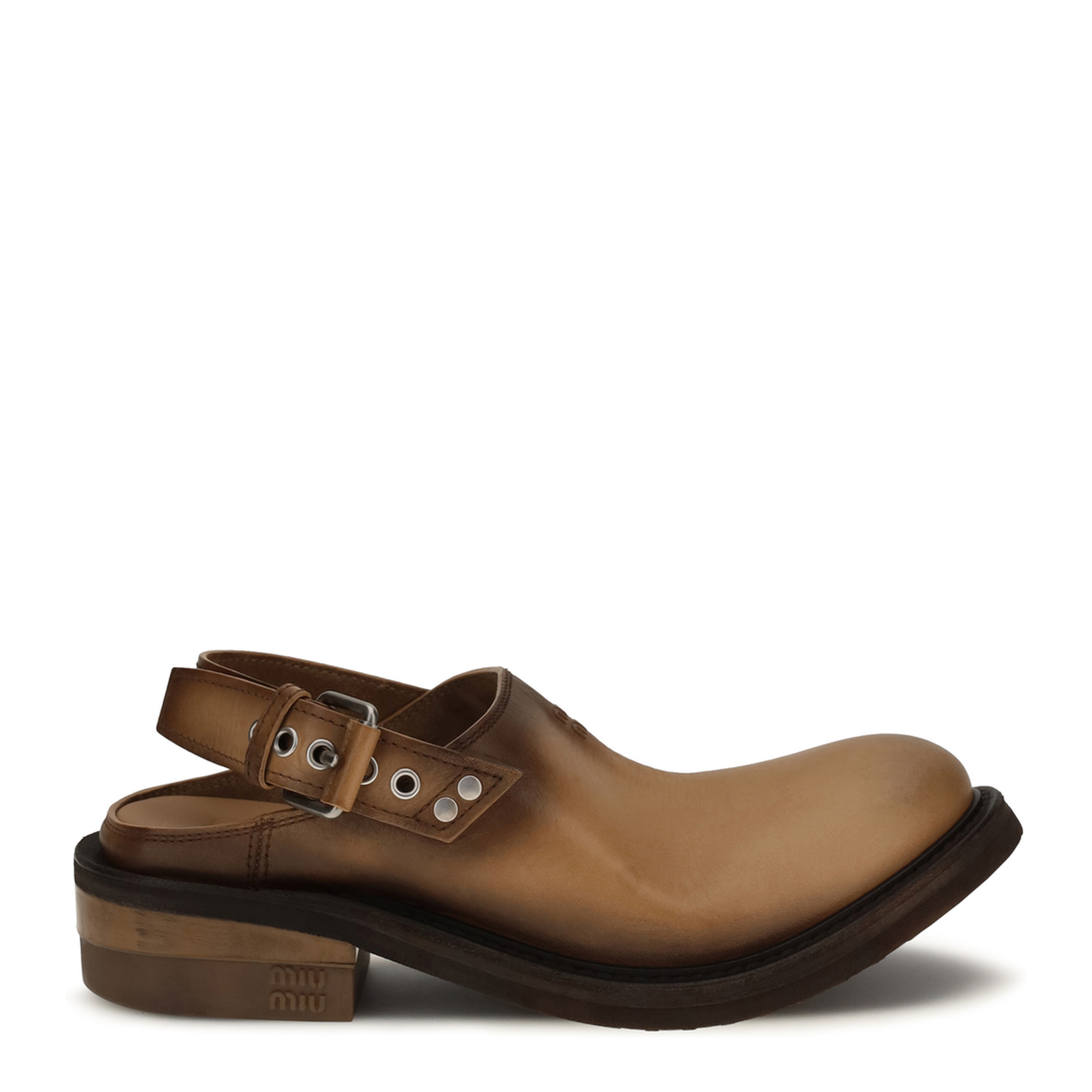 MAYFEYR - Miu Miu - Foule Leather Mules - 5R667EFA0455OD