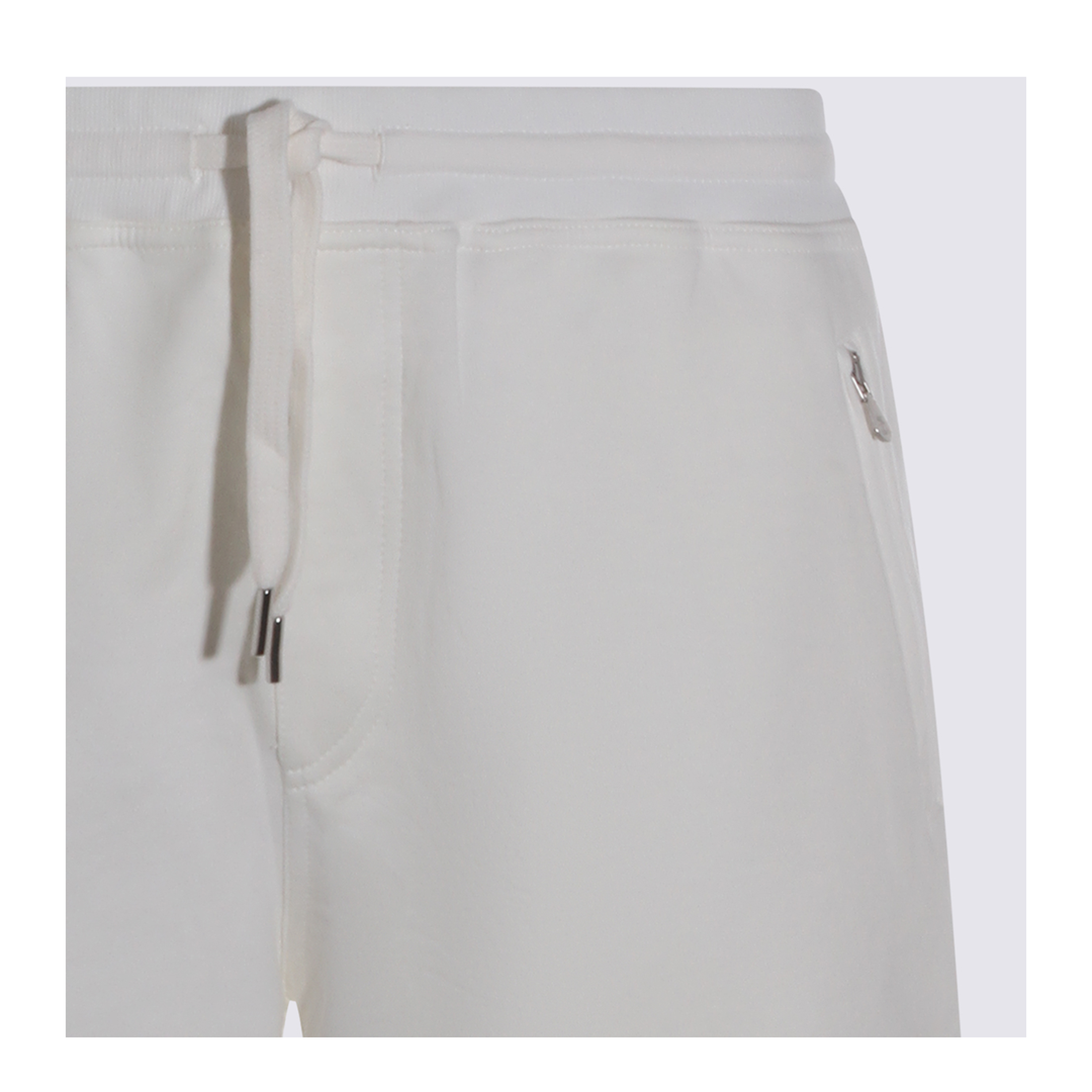 Techno Cotton Fleece Bermuda Shorts White