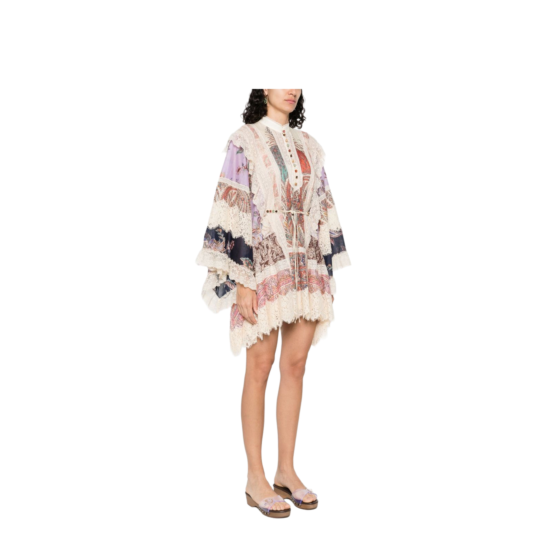 Rhiannon Printed Cotton Mini Dress