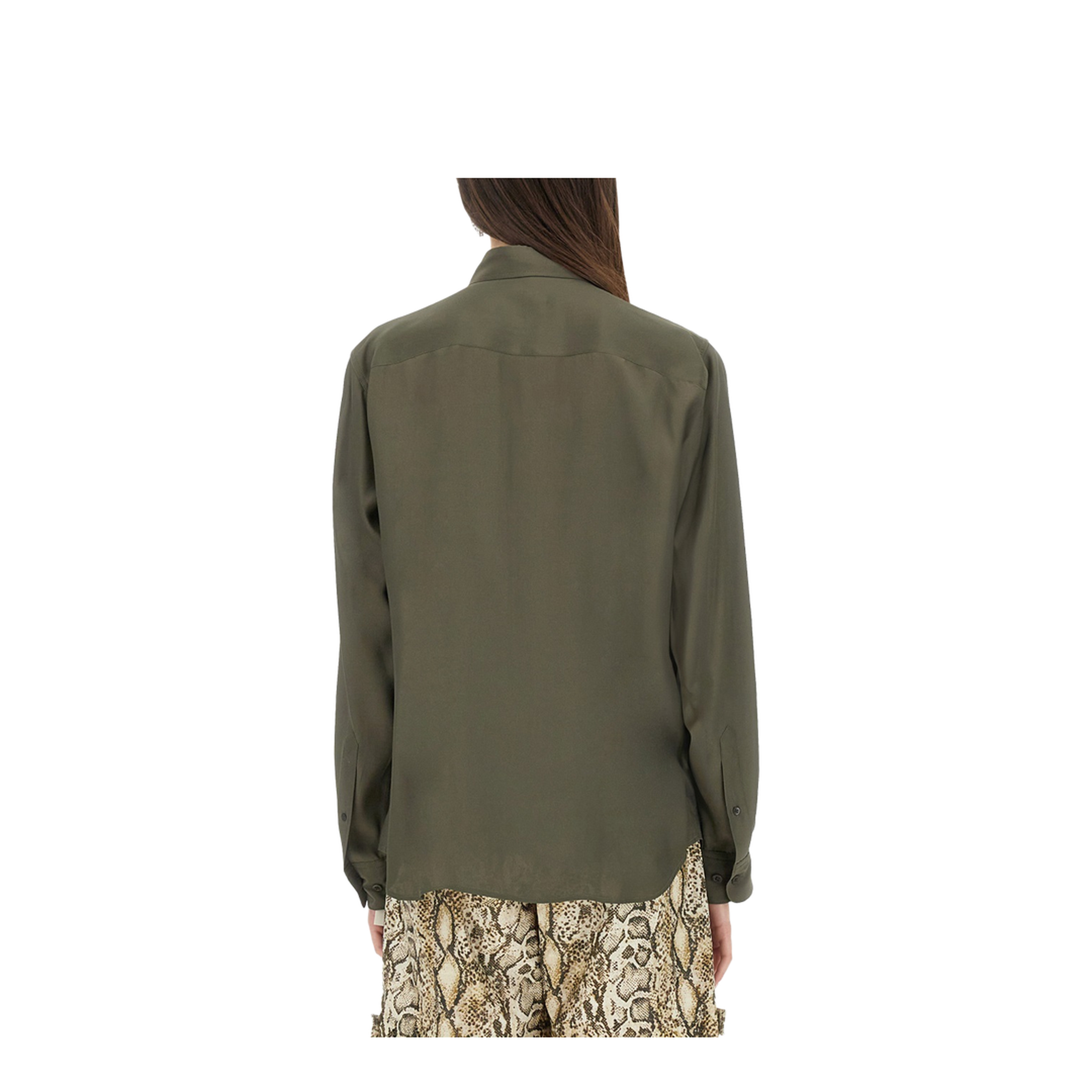 Silk Blend Satin Shirt