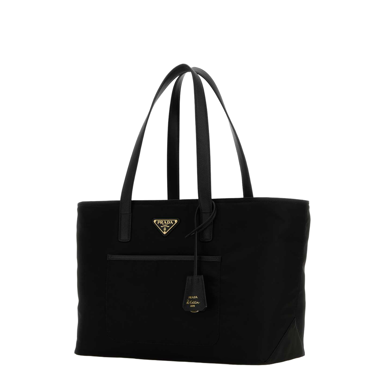 Black Re-Nylon Shopping Bag