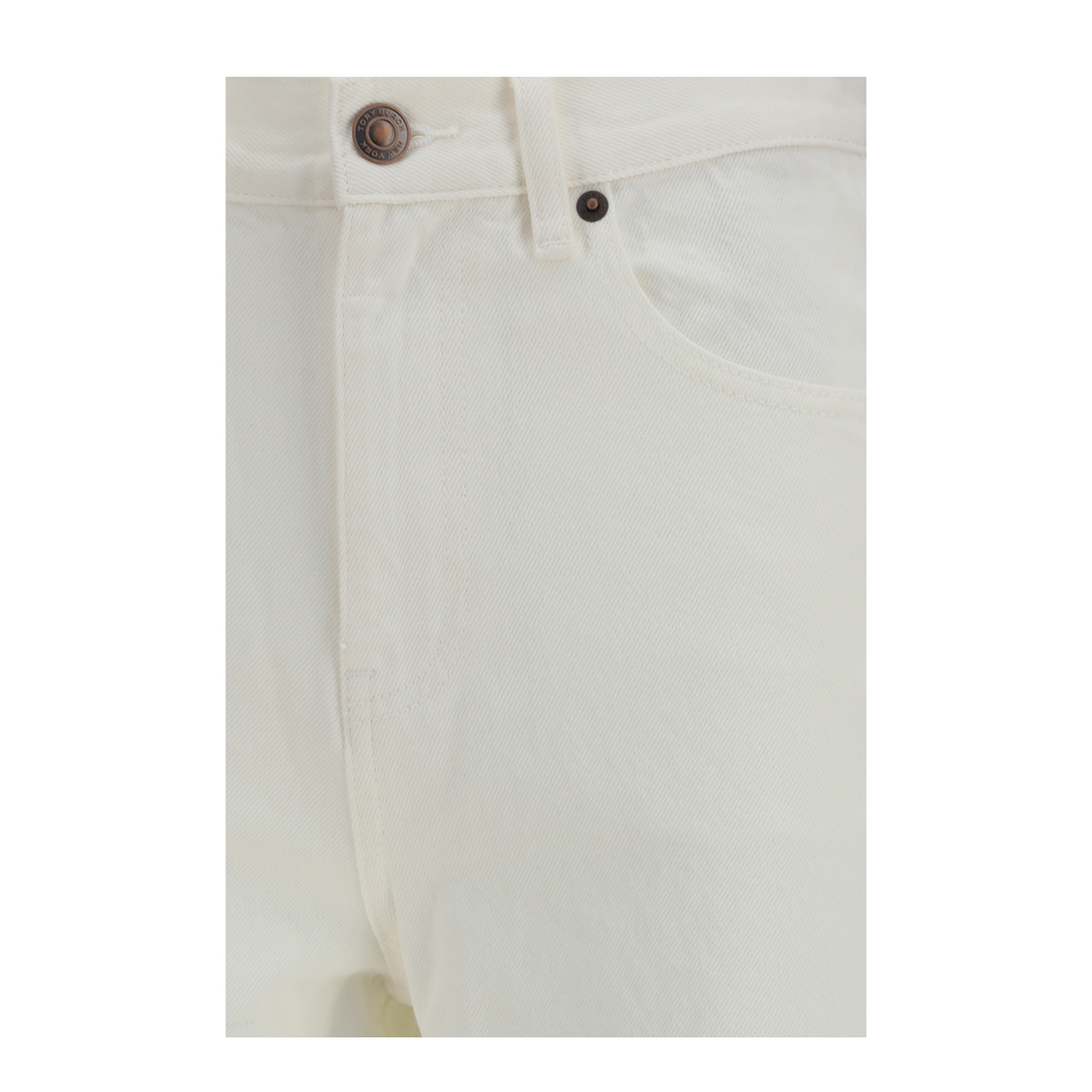 MAYFEYR - Tory Burch - Monogram Contrast Cuff Straight-Leg Jeans - 183553