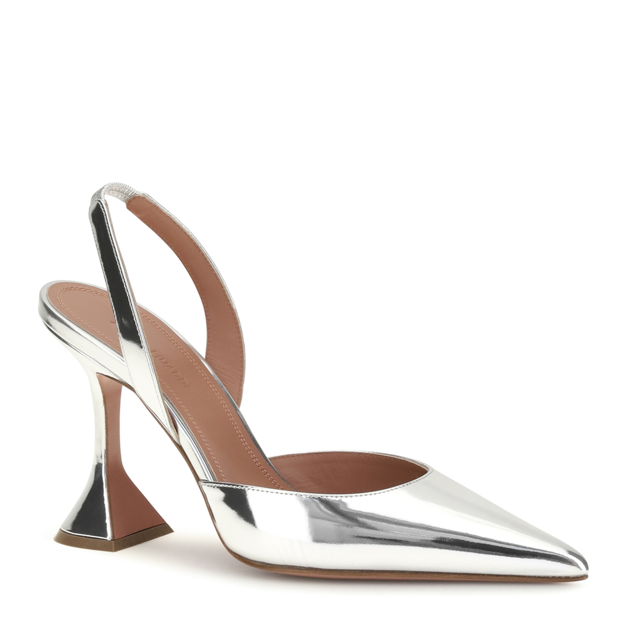 MAYFEYR - Amina Muaddi - Holli Mirror Finish Slingback Pumps - C9S352012HOL