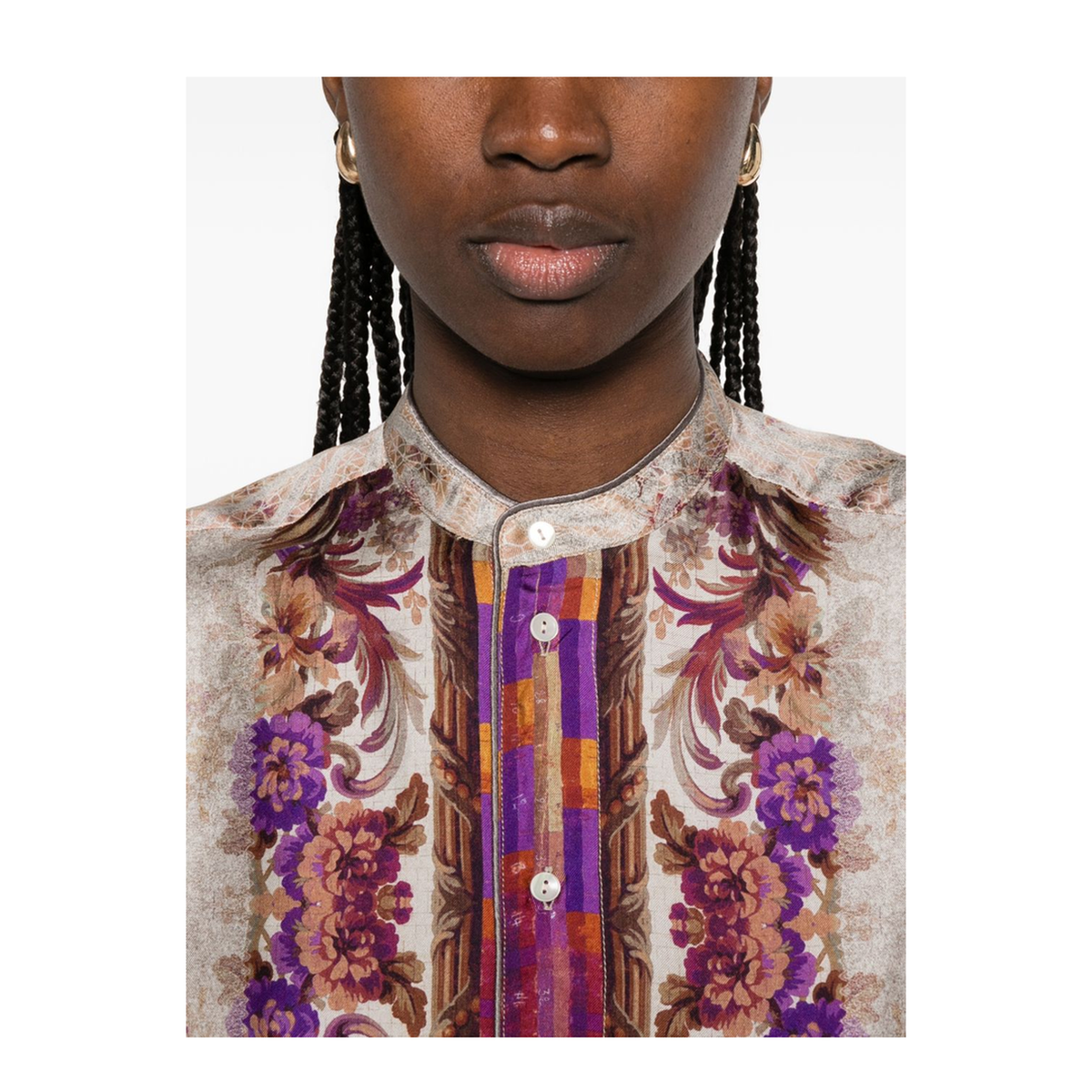 MAYFEYR - Pierre Louis Mascia - Pink Floral Print Silk Shirt - ALOESCML11185101517868