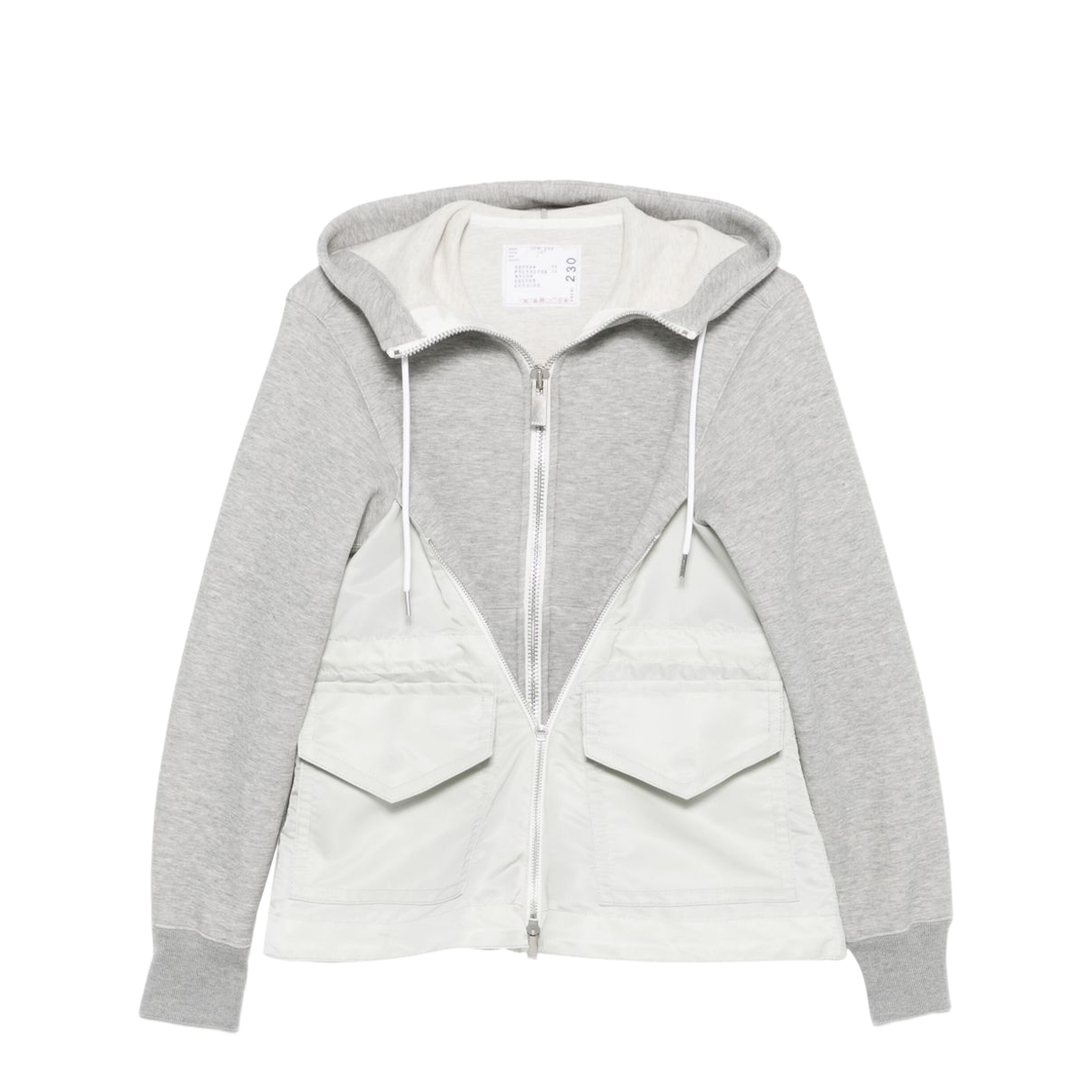 sacai】Sponge Sweat x Nylon Twill フーディ sacai Sponge sacai】Sponge Sweat x Nylon Twill フーディ sacai Sponge