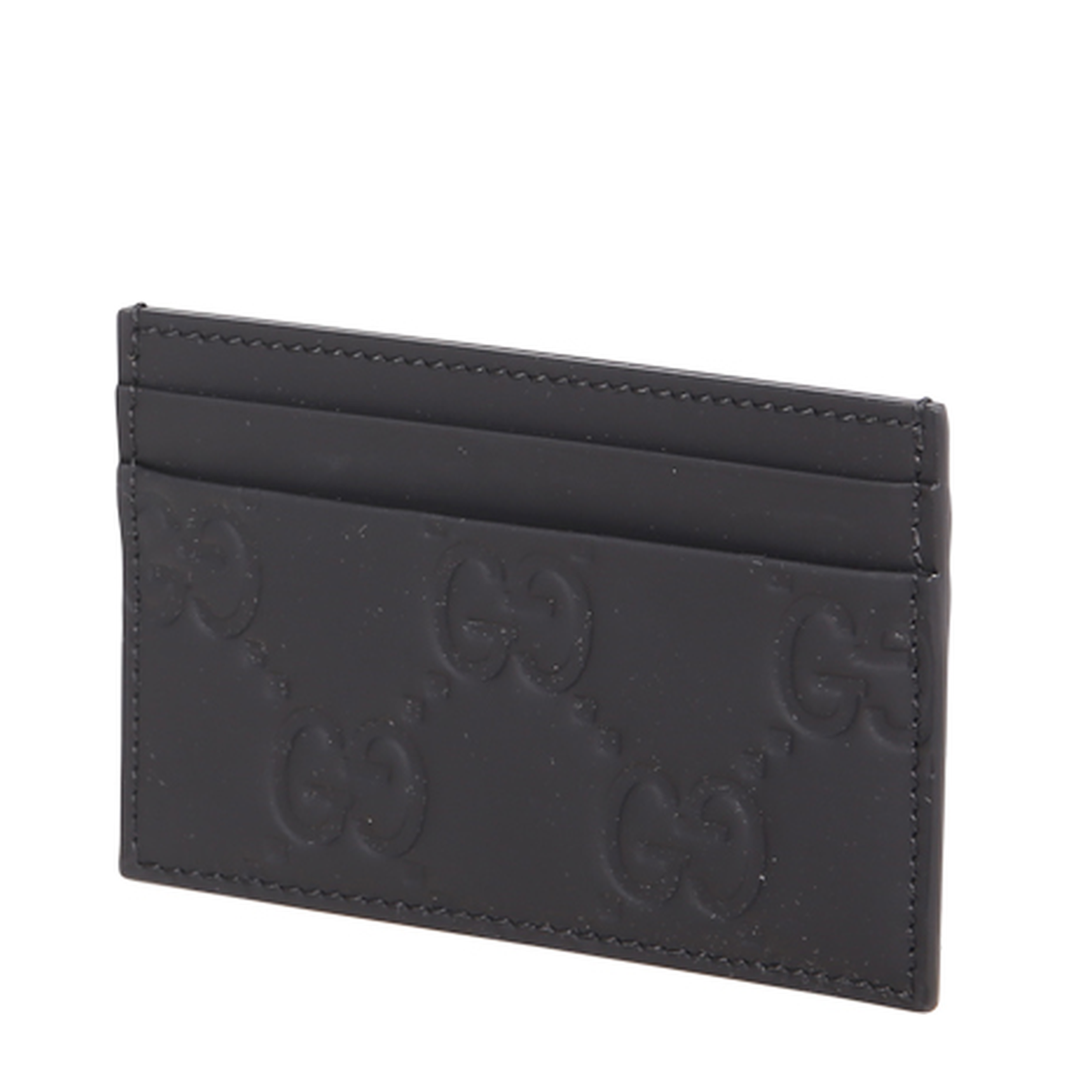 Black leather card holder