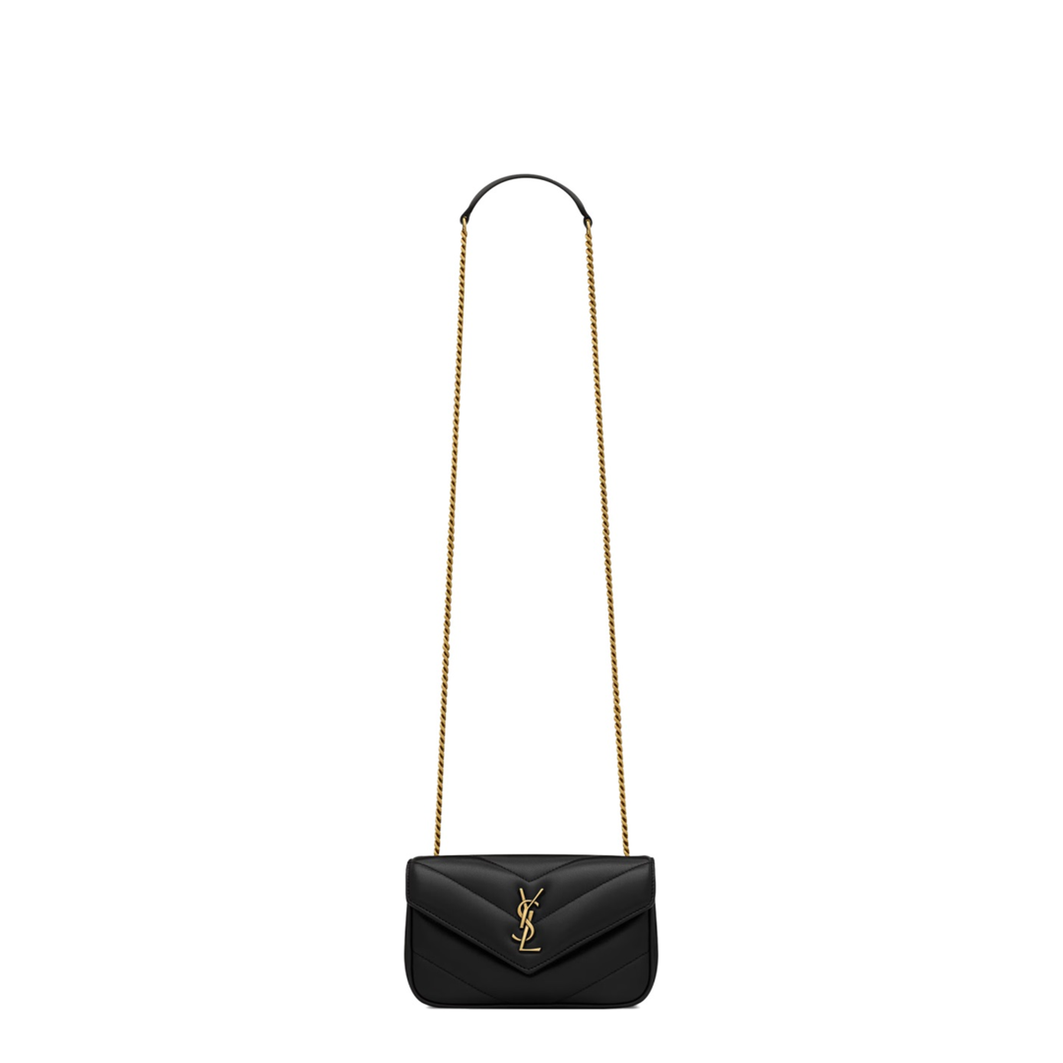 Loulou Mini Chain Bag in Black