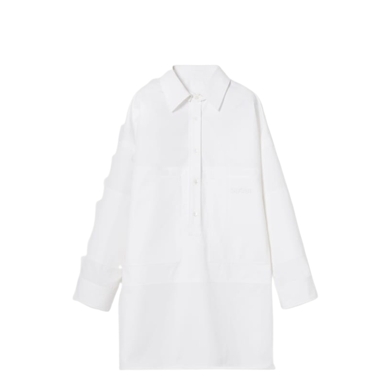 Heavy Cotton Poplin Shirt in White