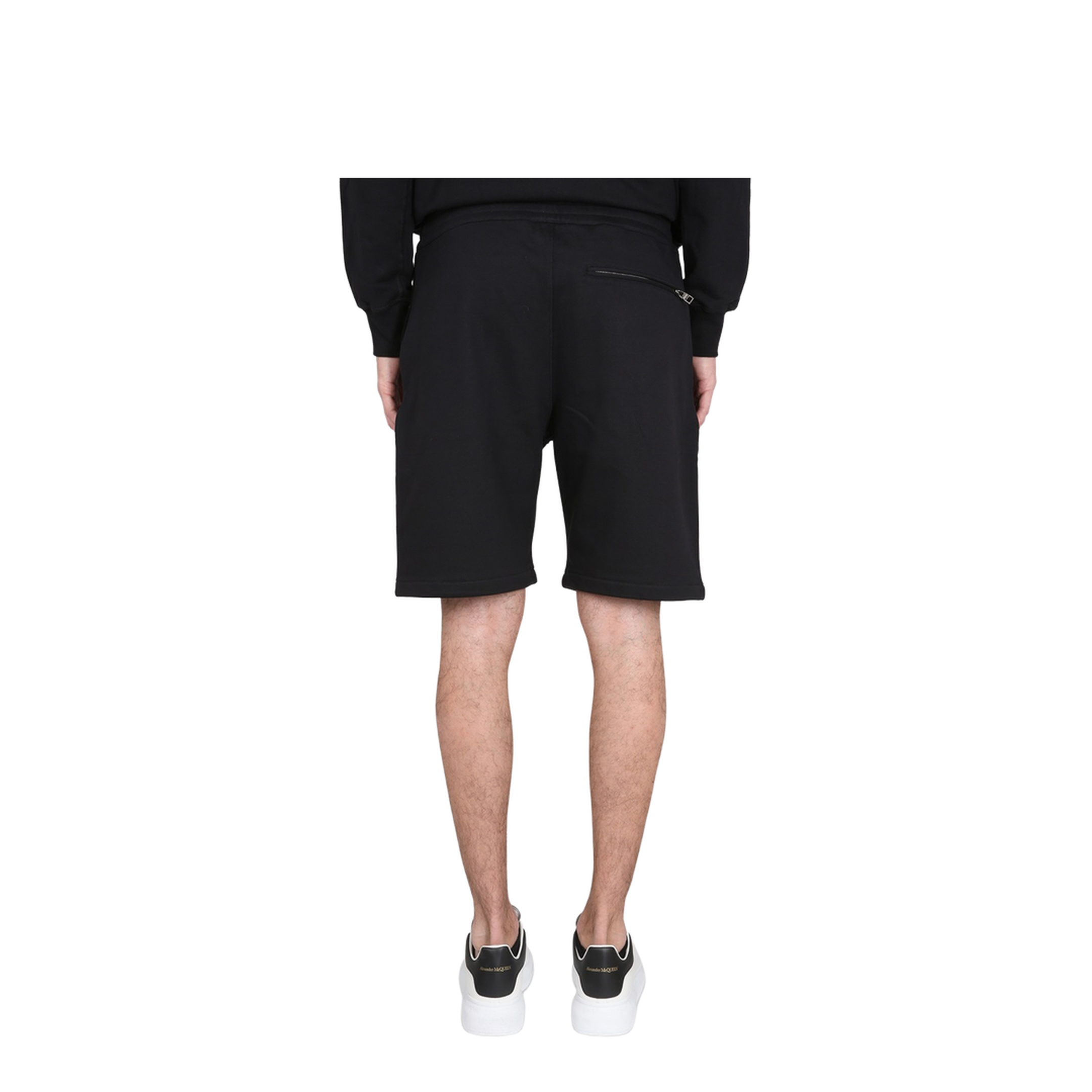 Bermuda Shorts with Graffiti Logo Print