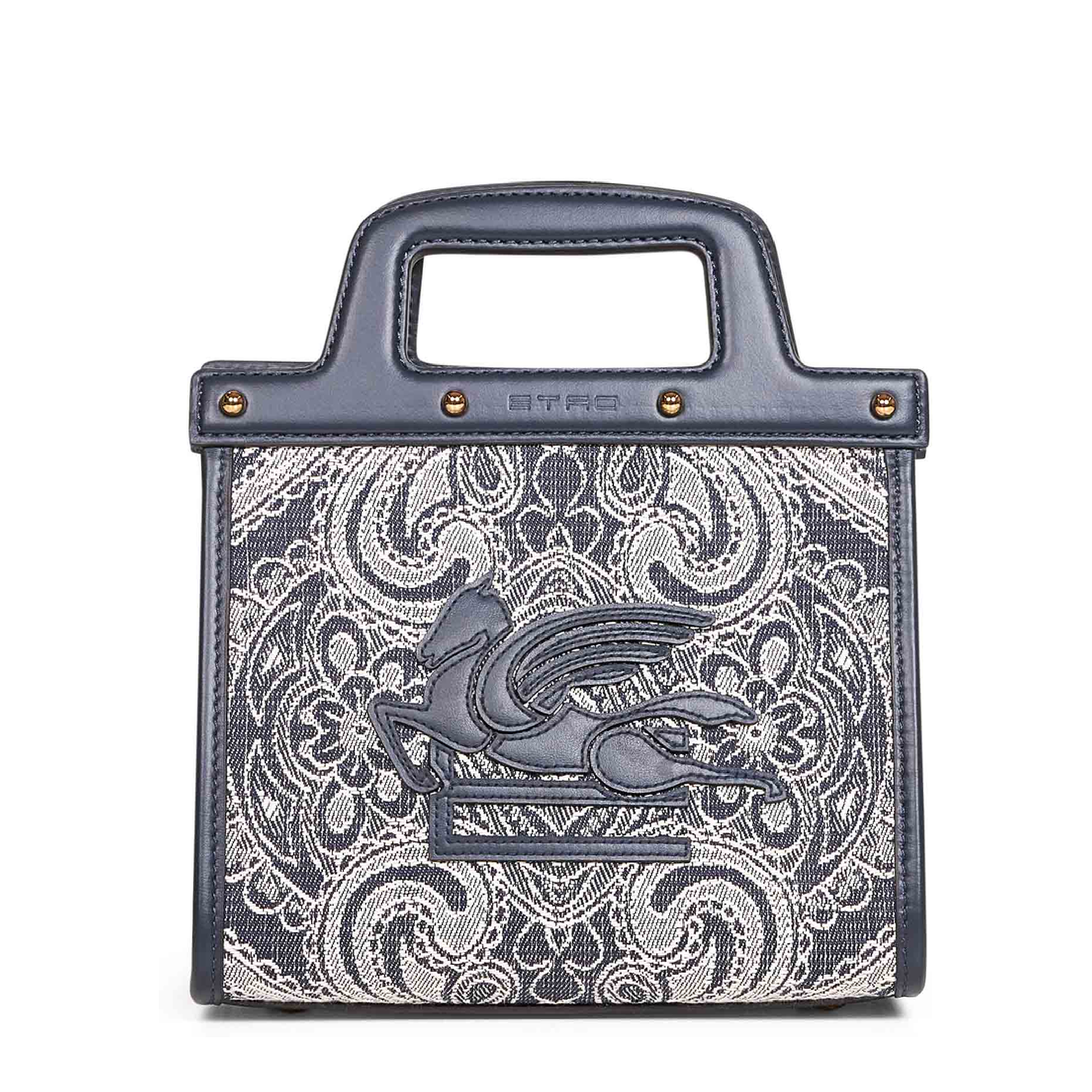 Dark Blue Denim Lovtter Small Shopping Bag