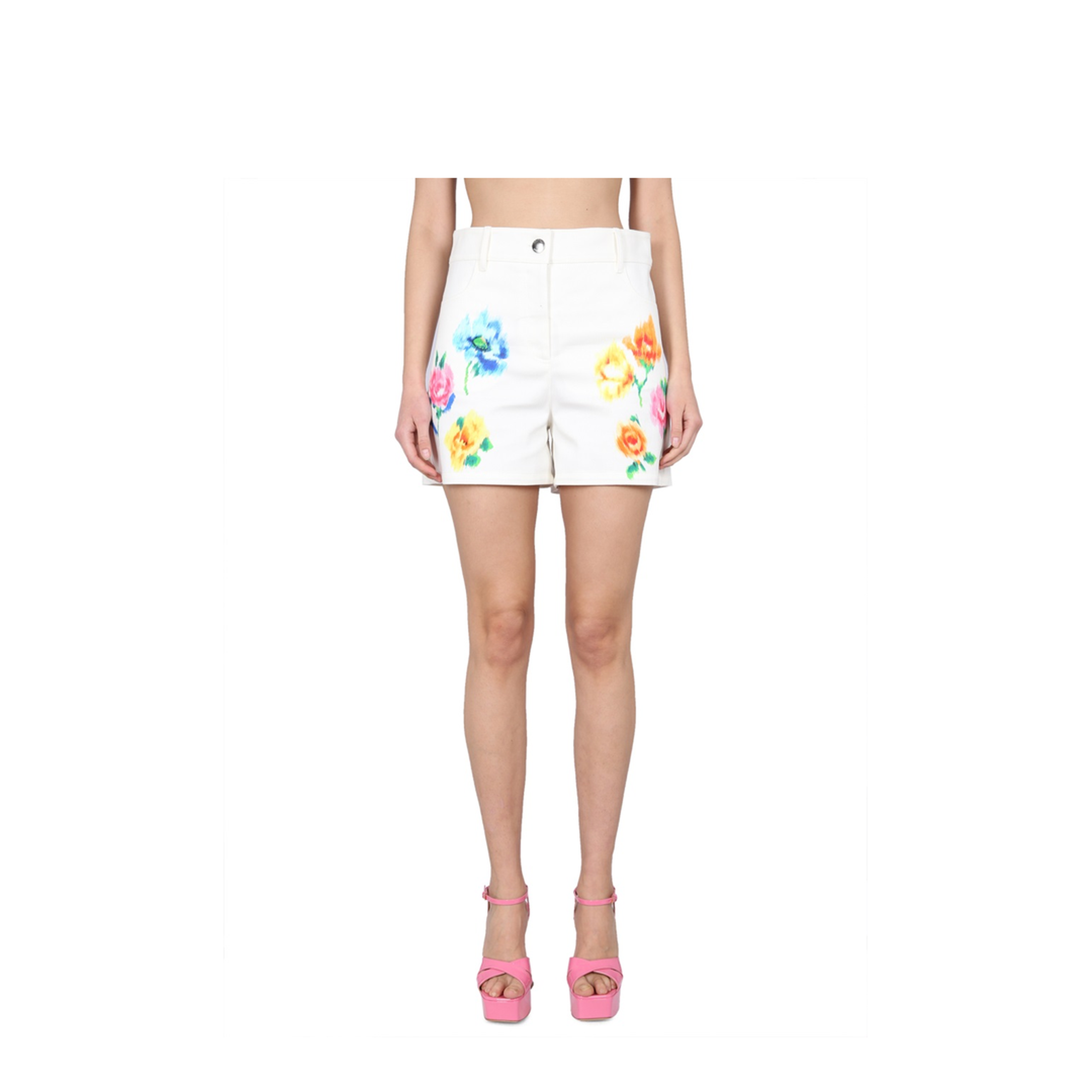 MAYFEYR - BOUTIQUE MOSCHINO - Shorts In Broderie Anglaise Flower Chin - 032108181888