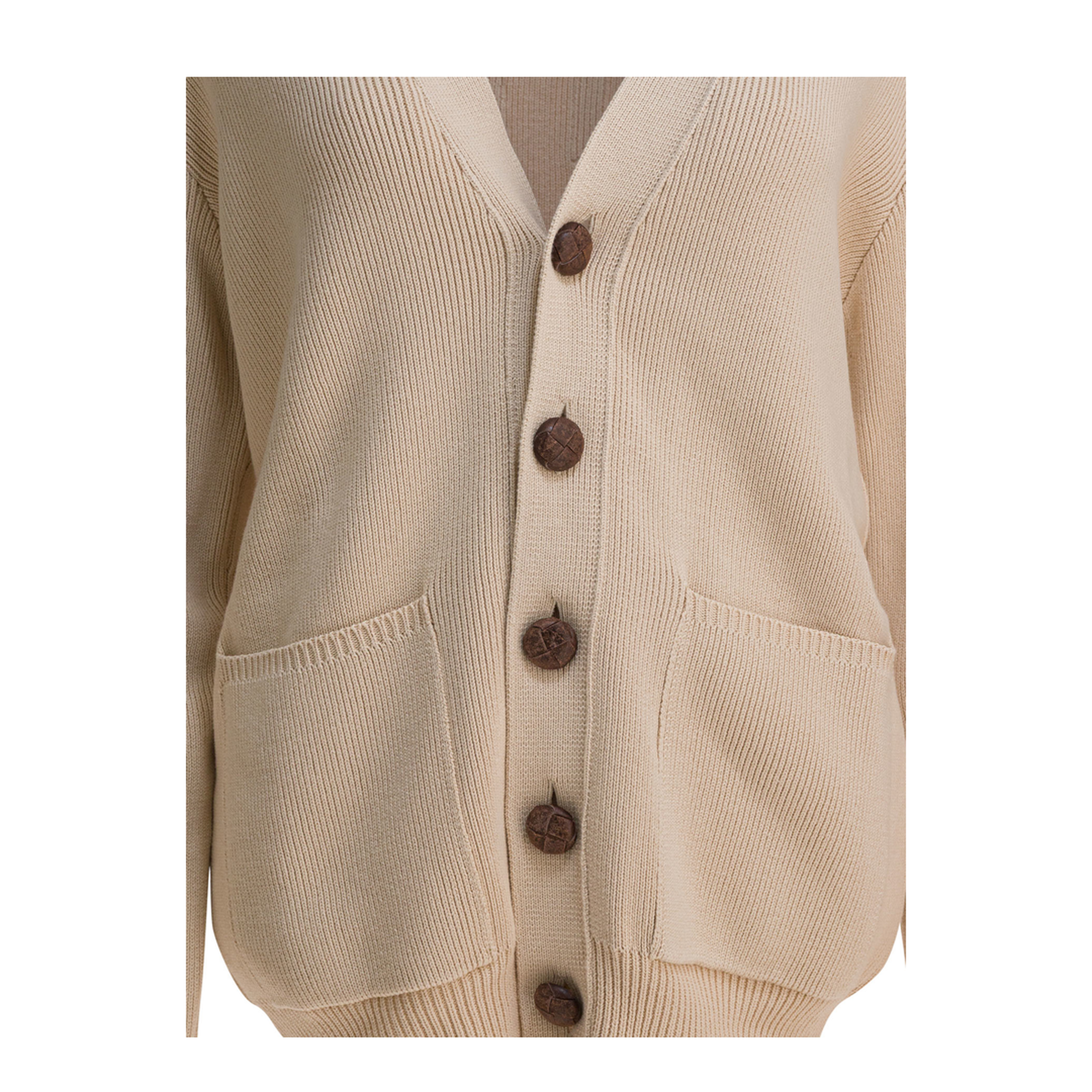 Cotton V-Necked Cardigan