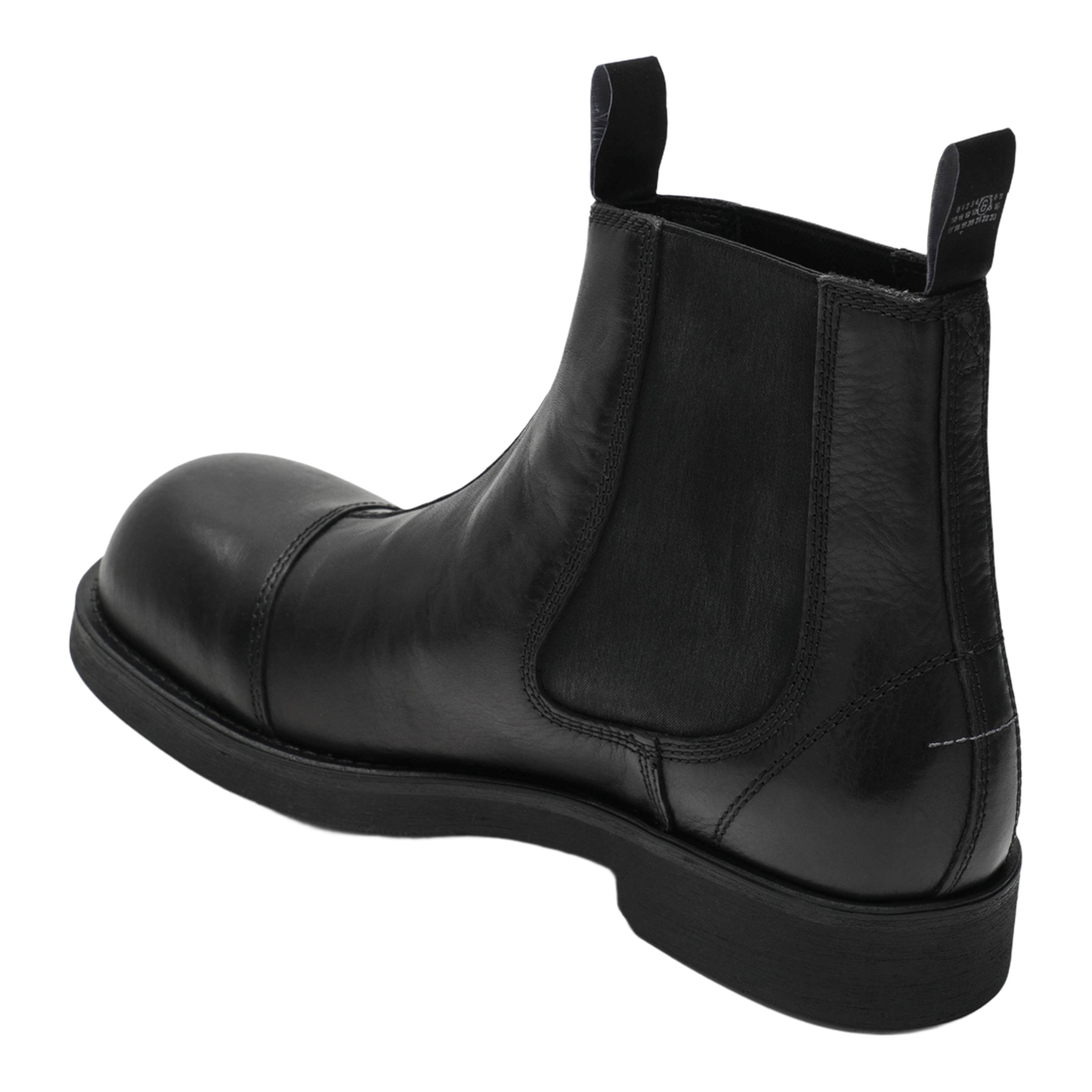 MAYFEYR - Mm6 Maison Margiela - Black Leather Chelsea Biker Boots - SH1WU0014P7431T8013