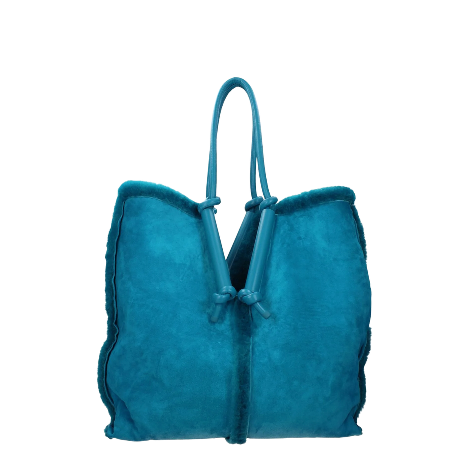 Bolster Medium Lambskin Tote Bags - Blue