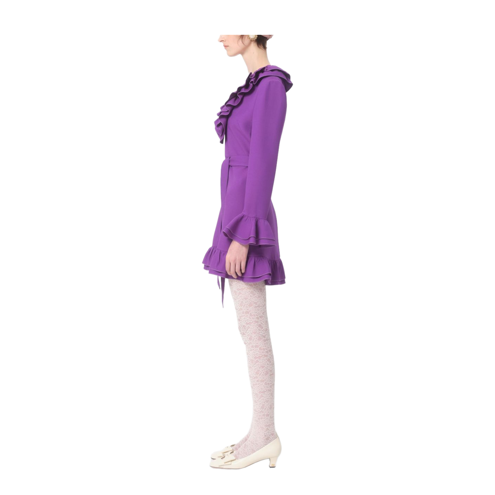 Ruffled Amaranth Purple Dress