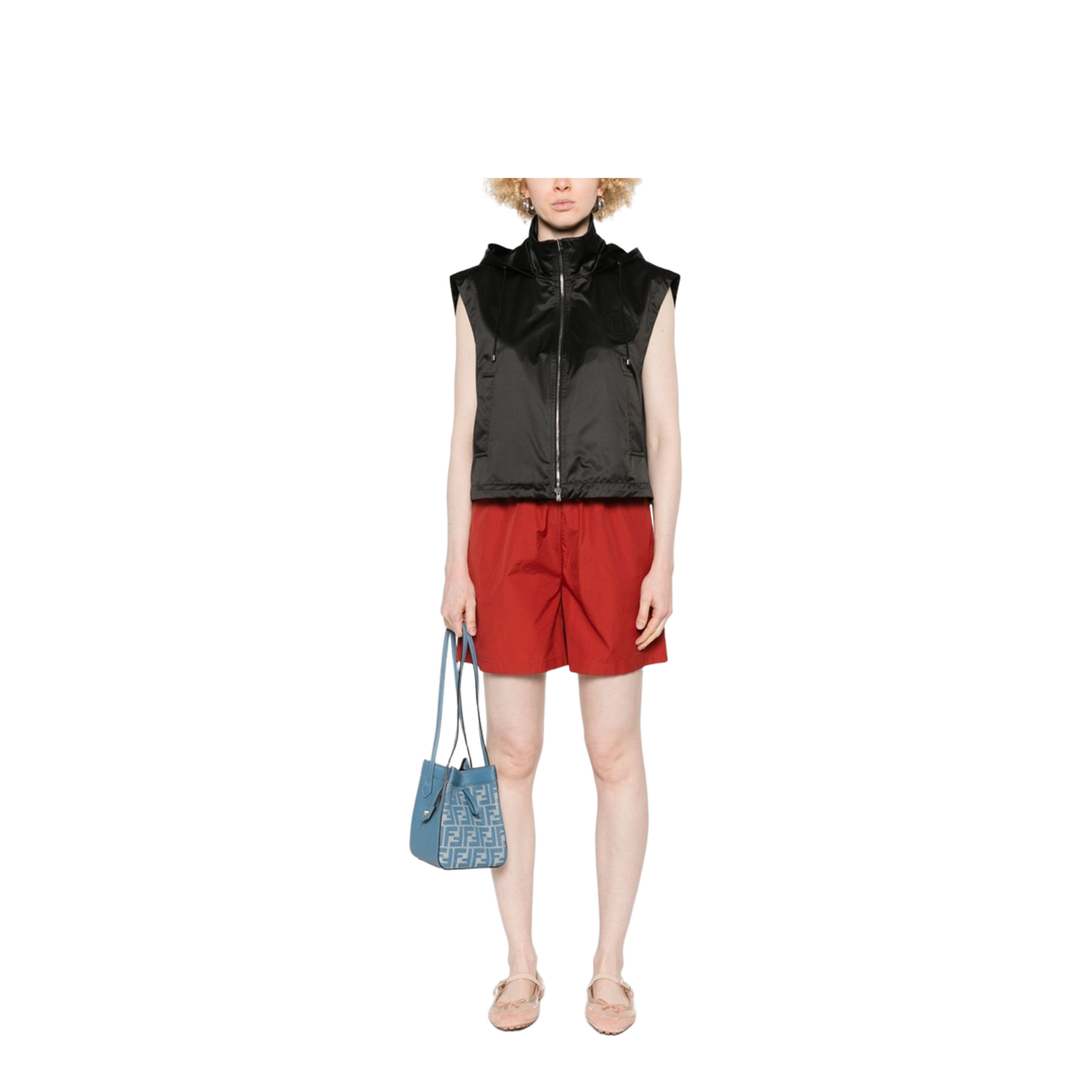 Cropped Gilet with High Collar