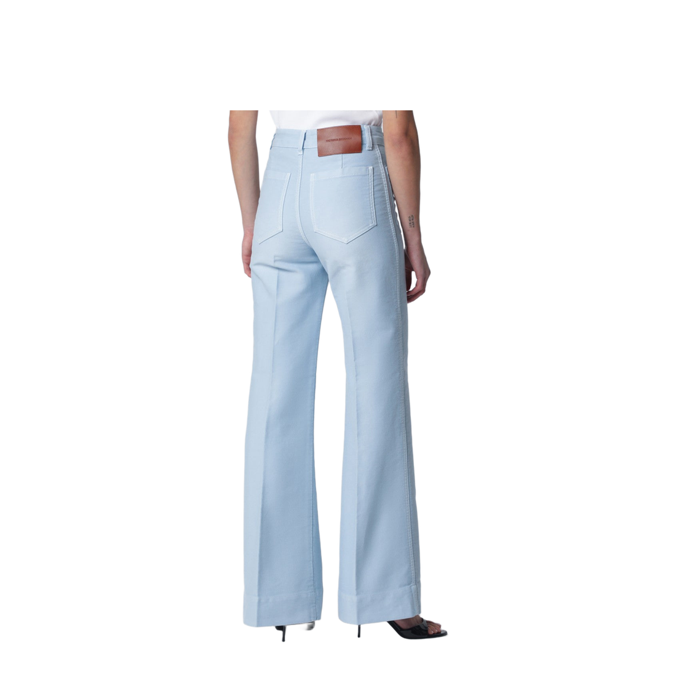 Sky Blue Cotton Alina Trousers