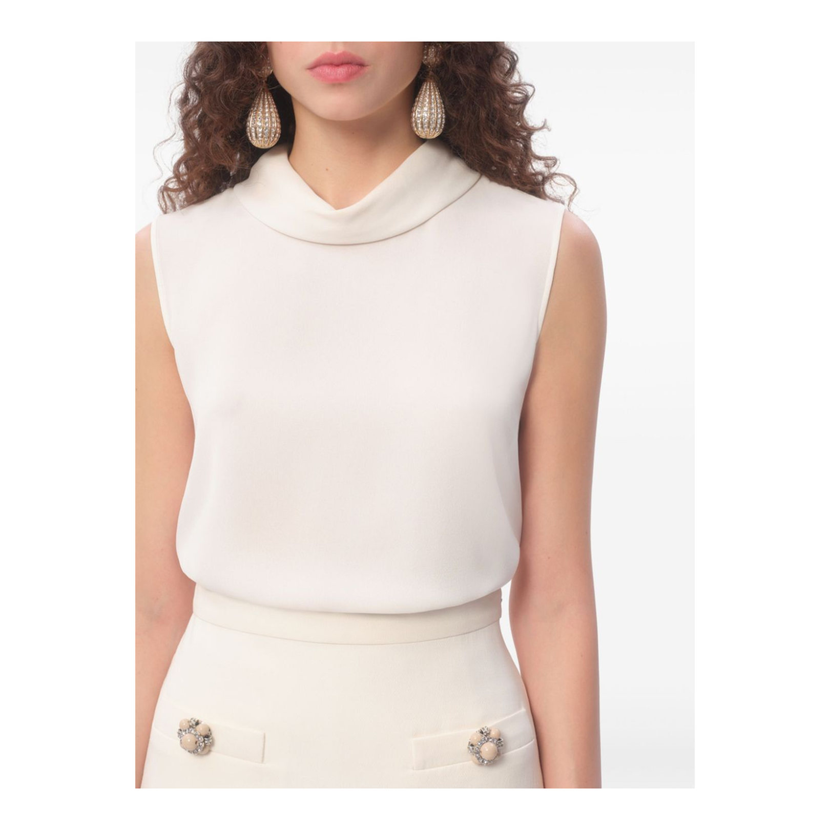 Ivory Silk Top