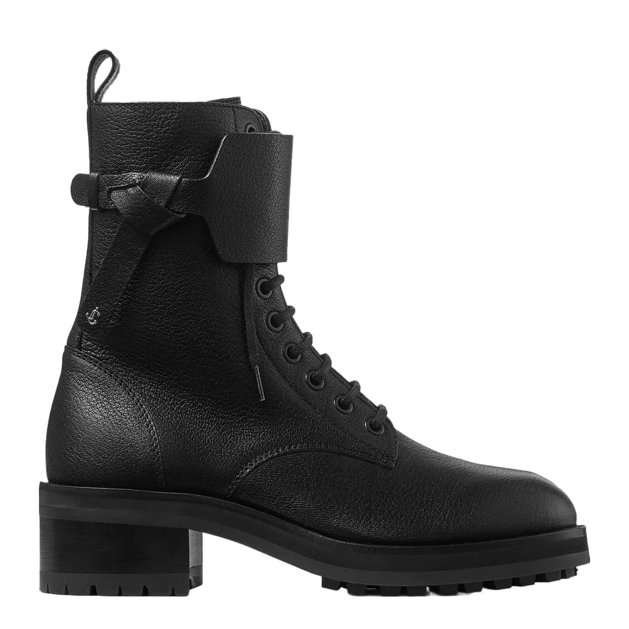 MAYFEYR - Jimmy Choo - Leather Lace-Up Combat Boots - ROSABELFLATGBX