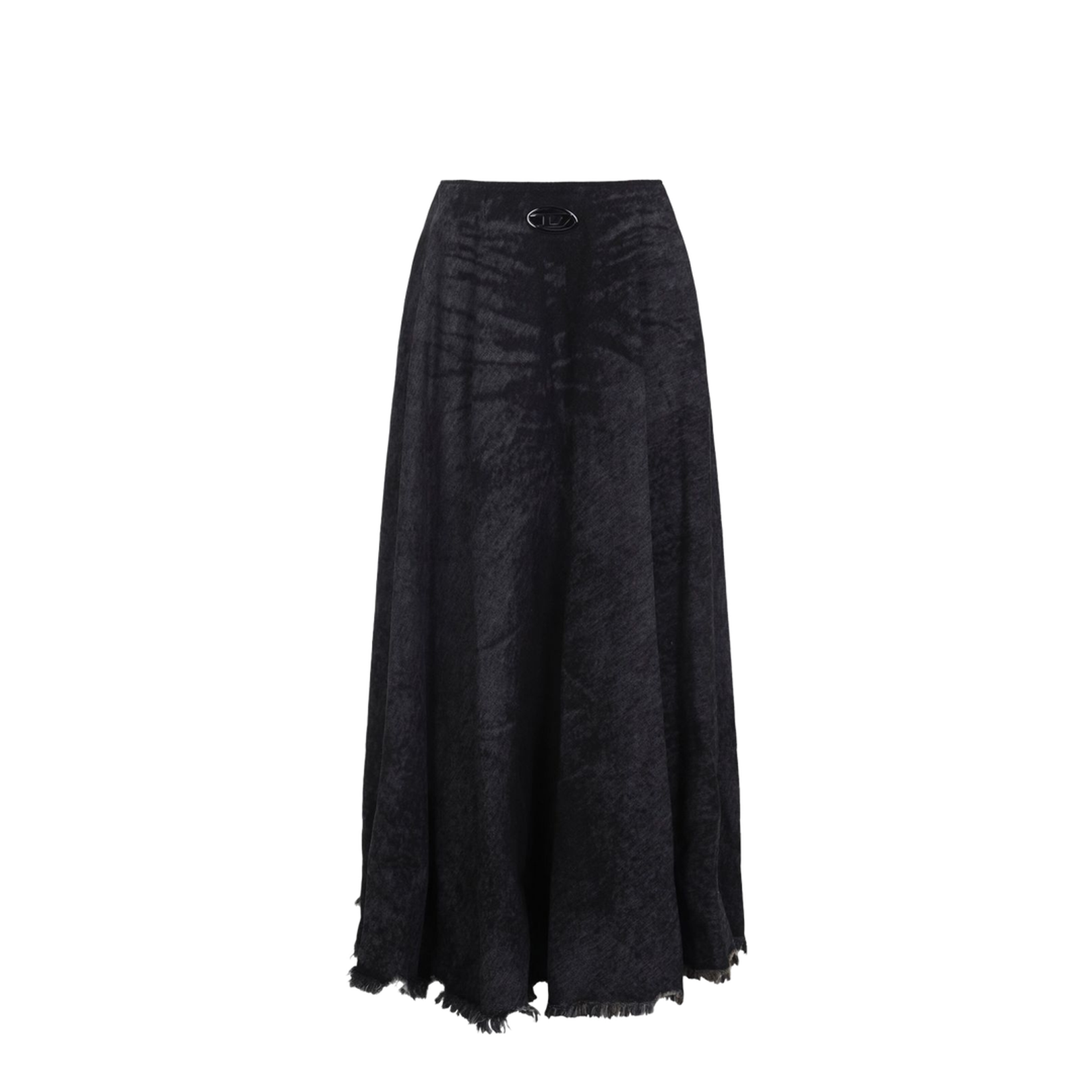 Full Skirt in Lasered Cotton-Hemp Denim