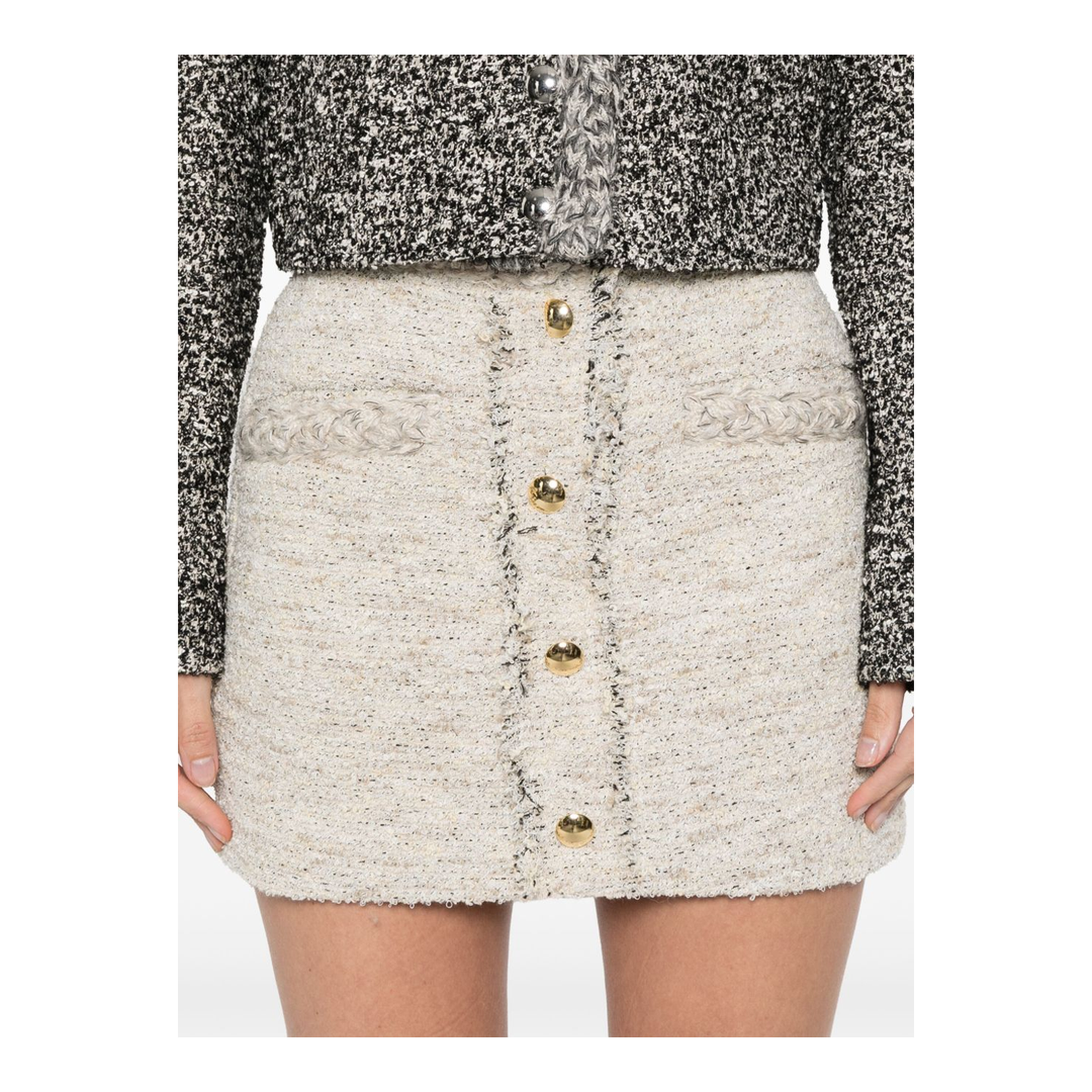 Braid Detailing Mini Skirt