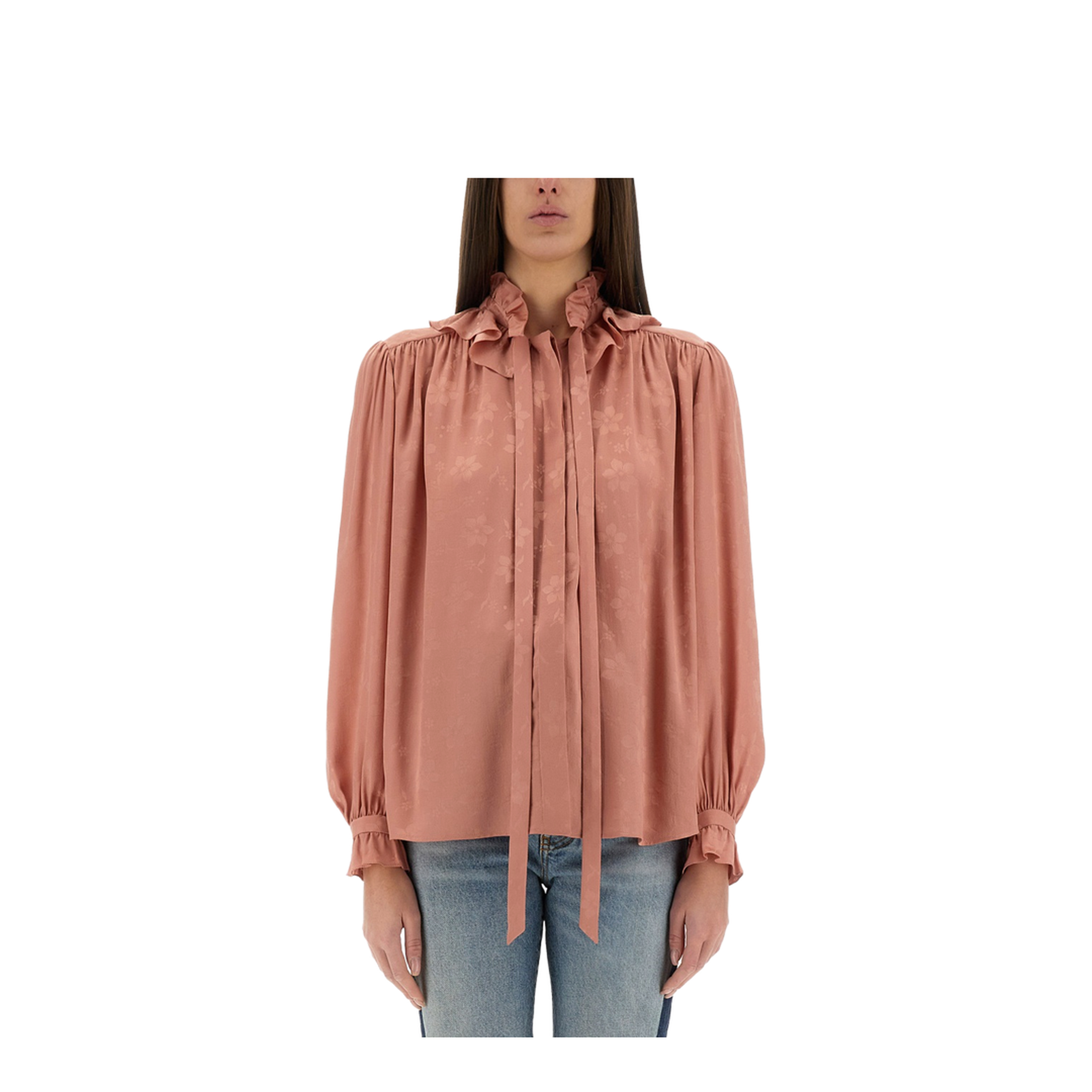 MAYFEYR - Chloè - Fluid Silk Jacquard Blouse - 25SHT103006L7
