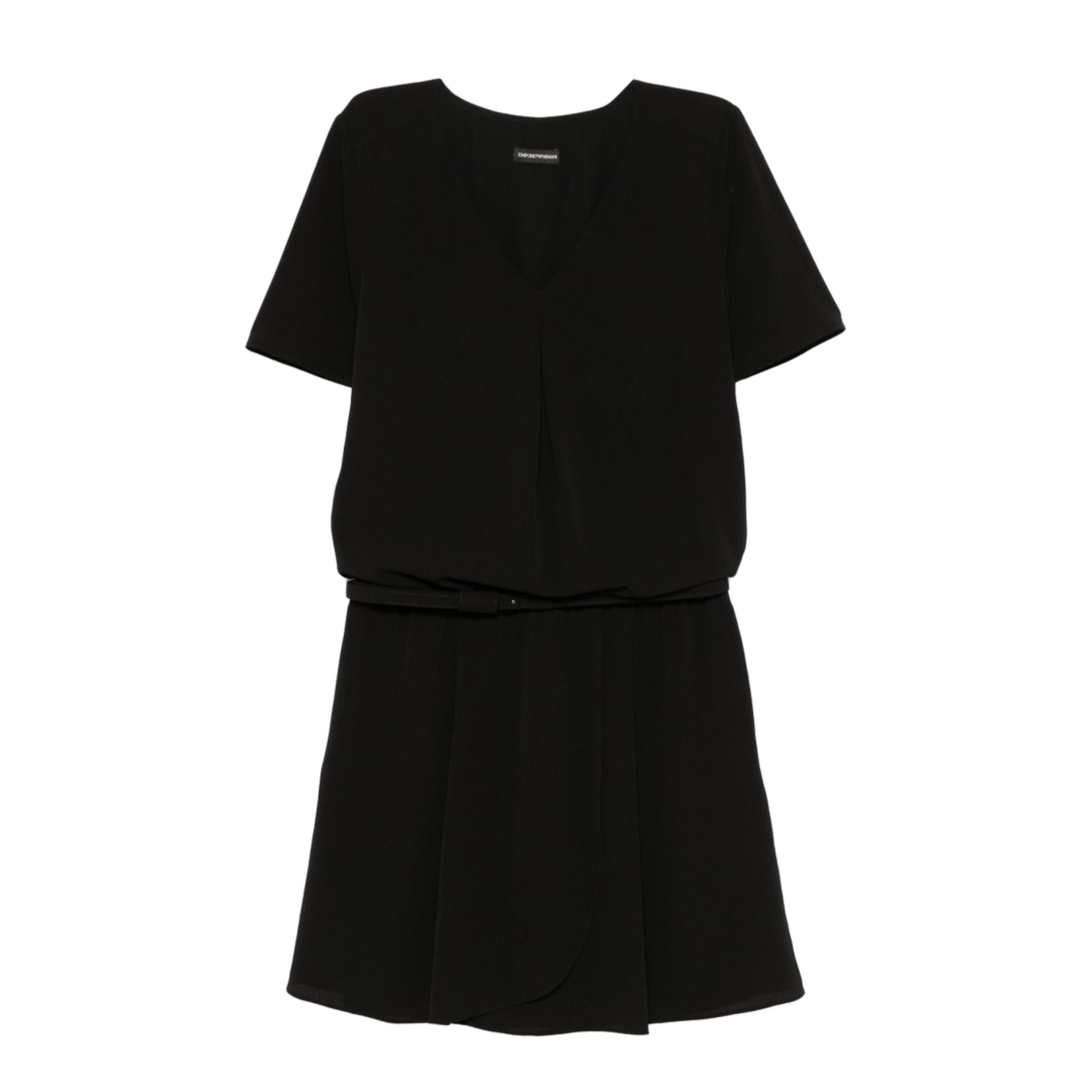 Elegant Black Dress with Short Sleeves