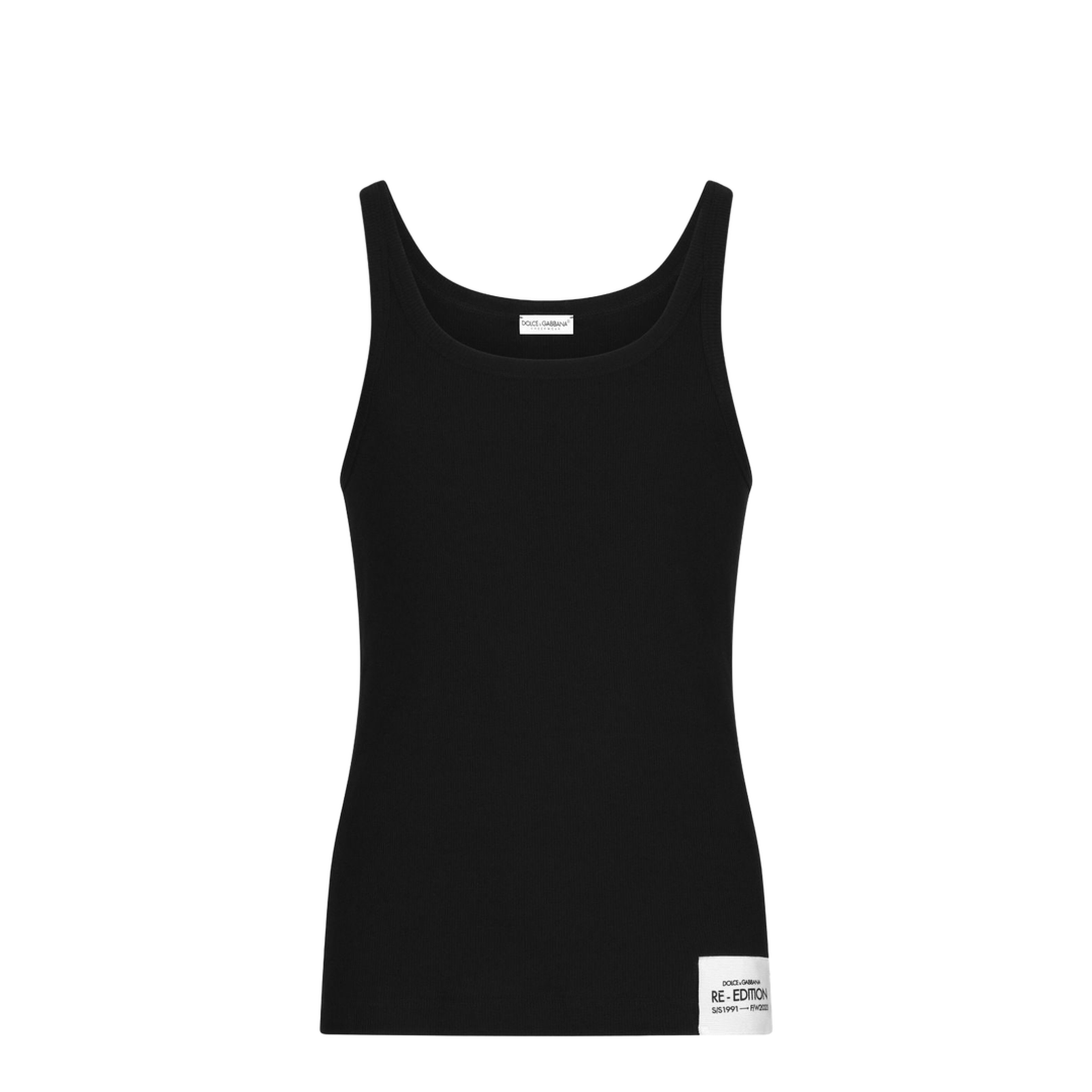 MAYFEYR - Dolce & Gabbana - Logo-Patch Cotton Tank Top - M8E98JONO02