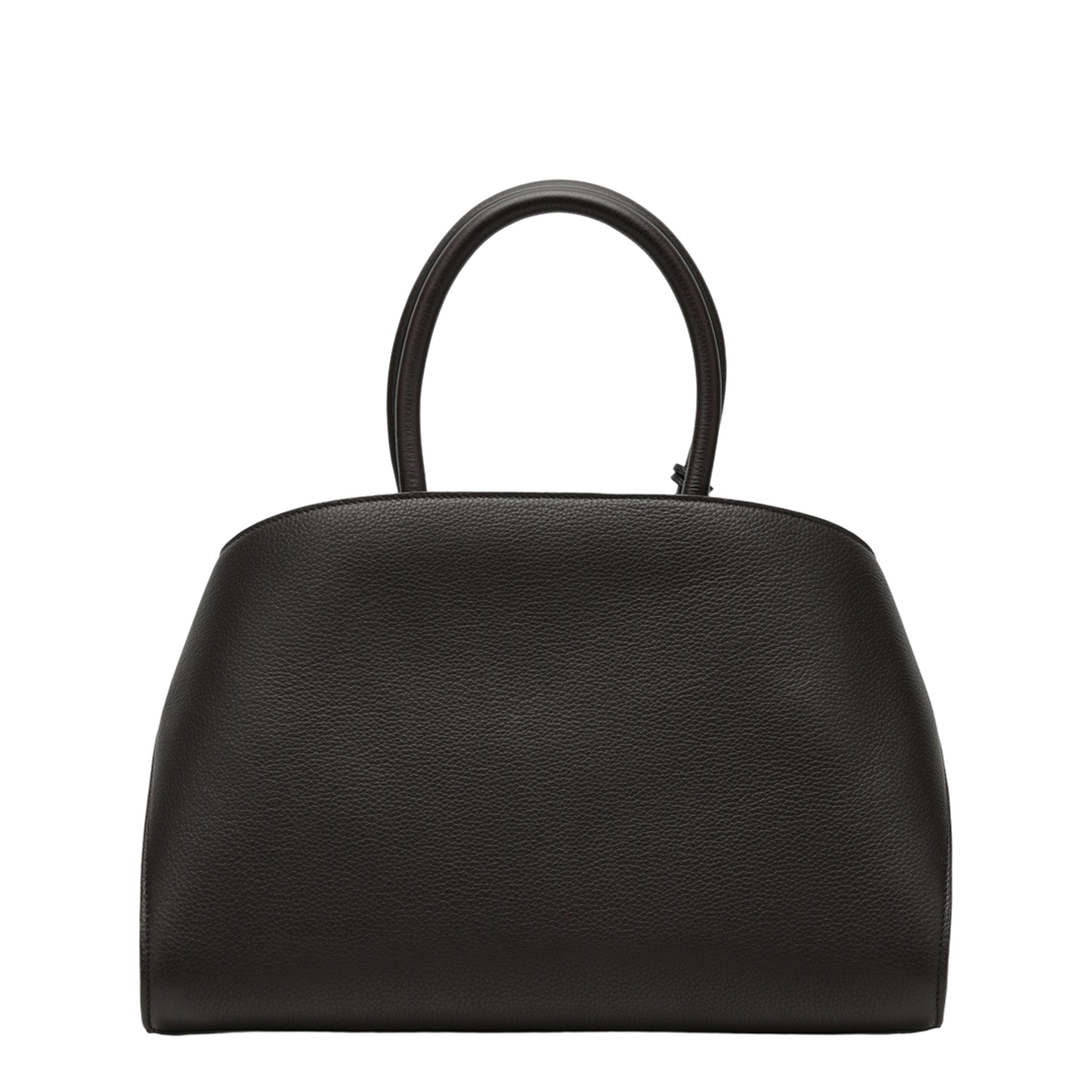 Hug M Handbag in Brown/Ochre Leather