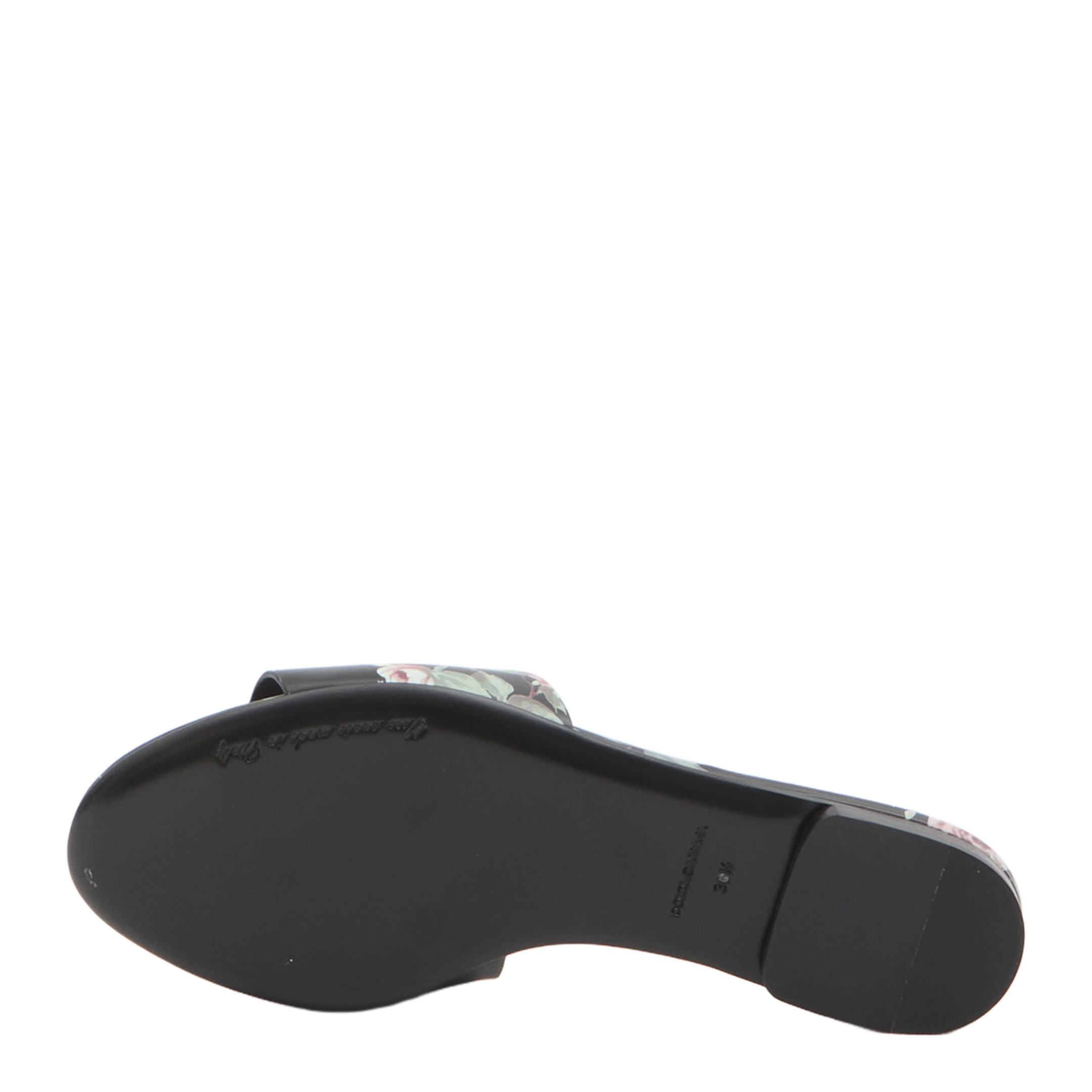 Black Slide Sandals with Cut Out Logo