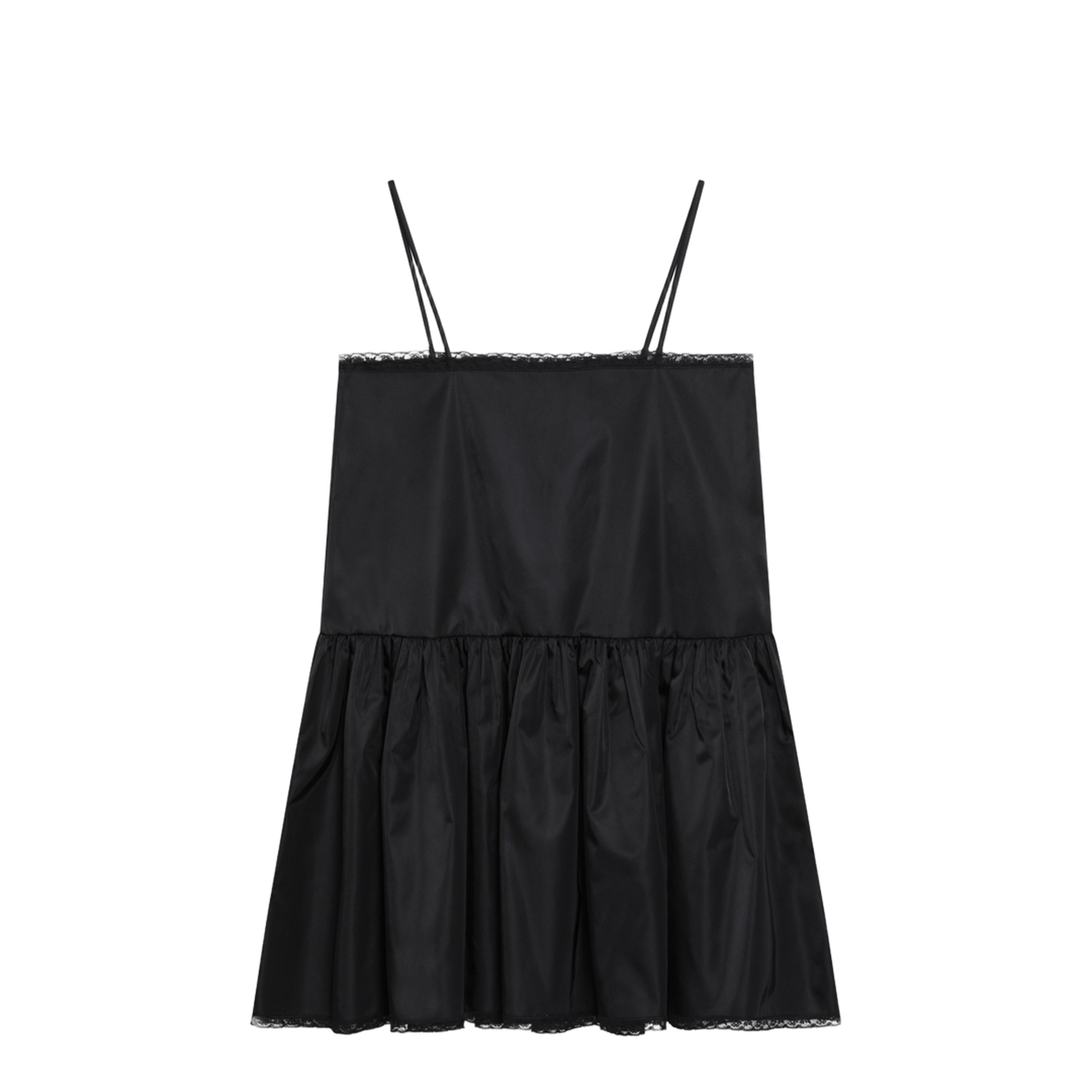 MAYFEYR - Prada - Black Mini Dress In Re-Nylon And Lace - 230751OOO1WQ8F0002