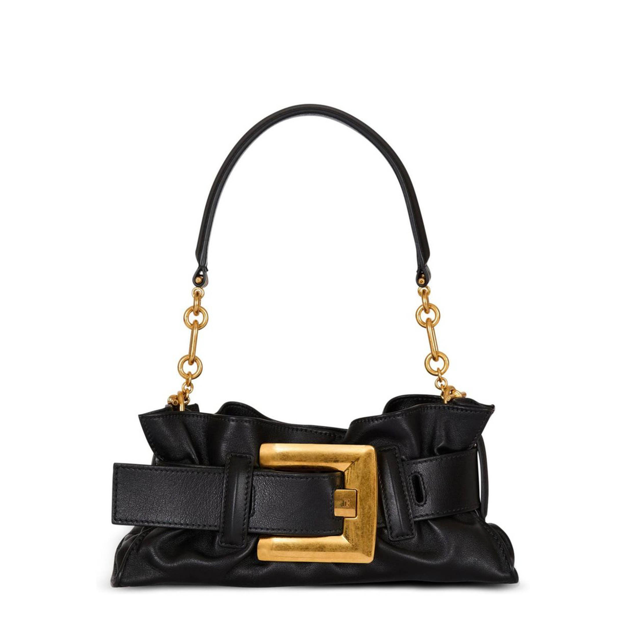 Shoulder Bag Leather Black