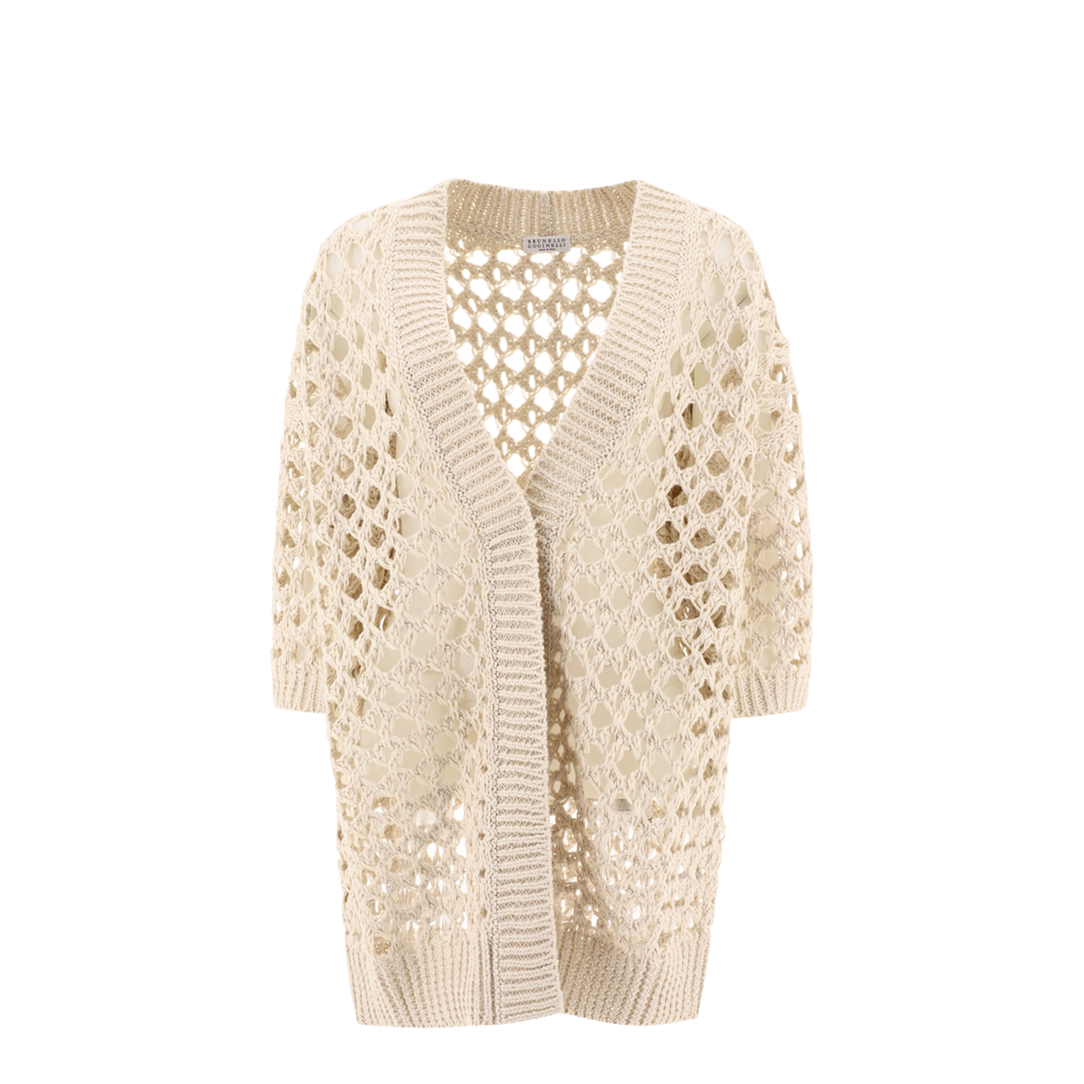 Juta and Cotton Mesh Cardigan